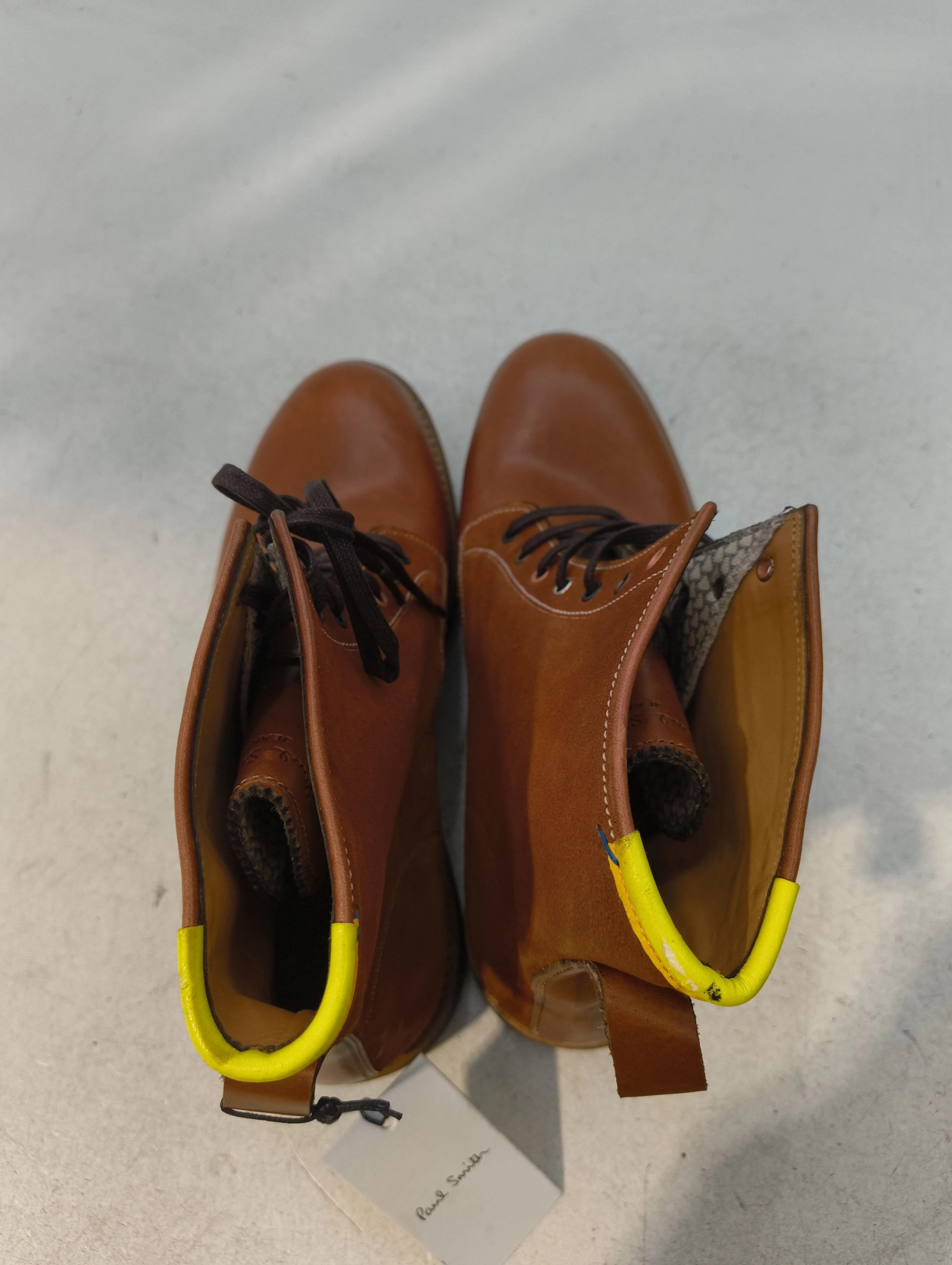 Paul Smith Men's Boots UK 5 Tan Leather with Suede Combat - Image 7