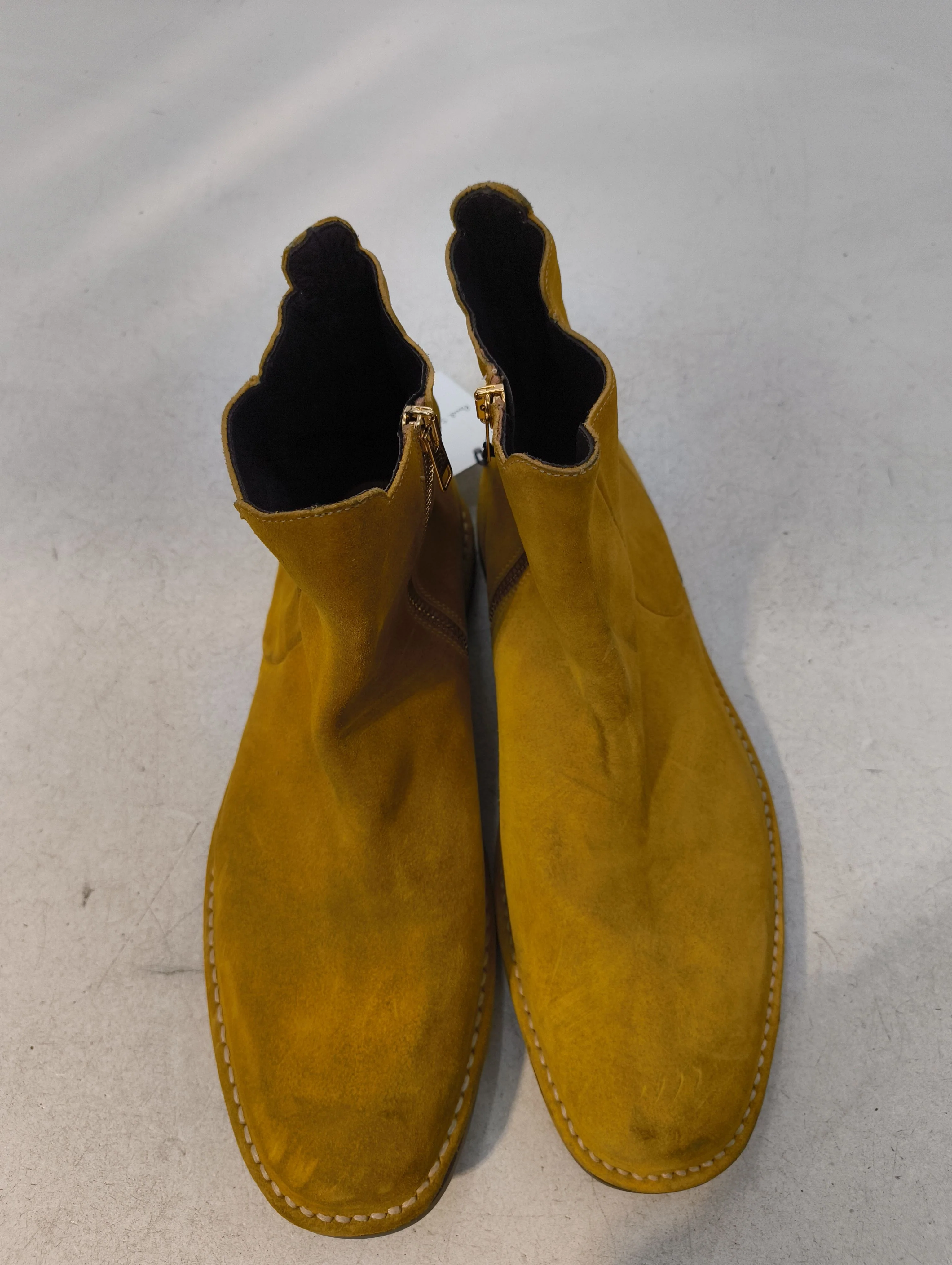 Paul Smith Men's Boots UK 8 Yellow 100% Suede Chelsea - Image 7