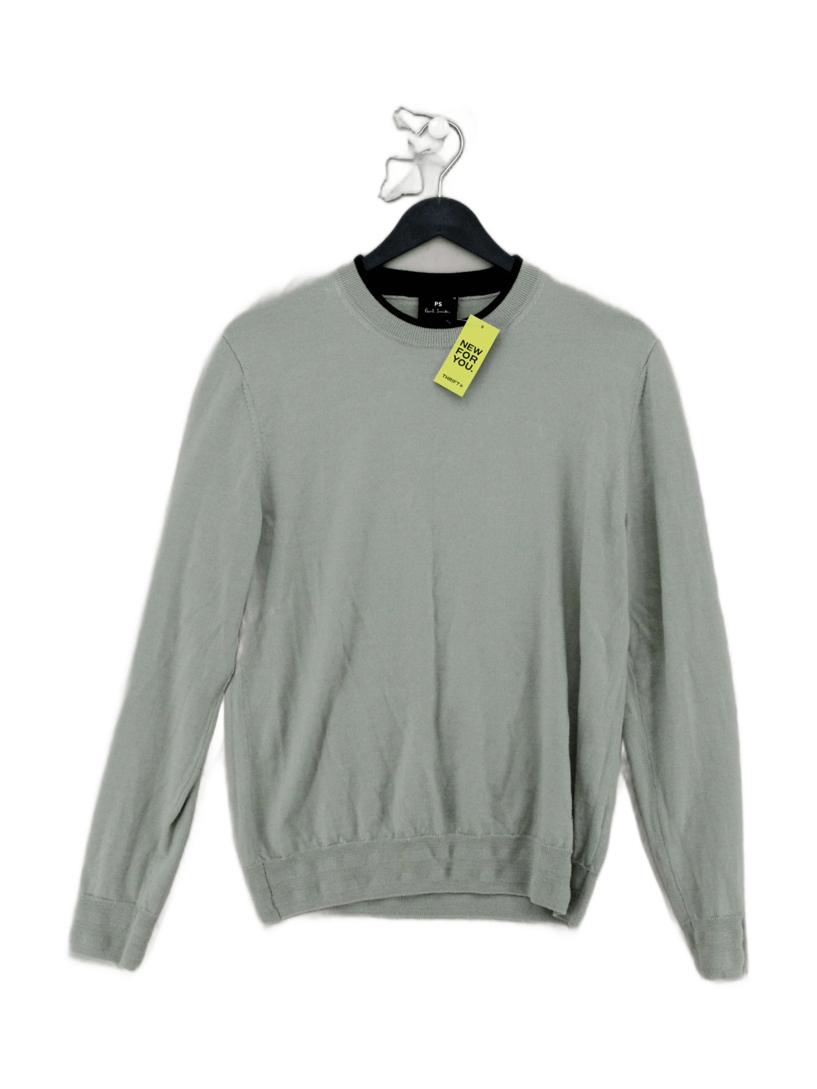 Paul Smith Men's Jumper M Green 100% Wool Crew Neck Pullover