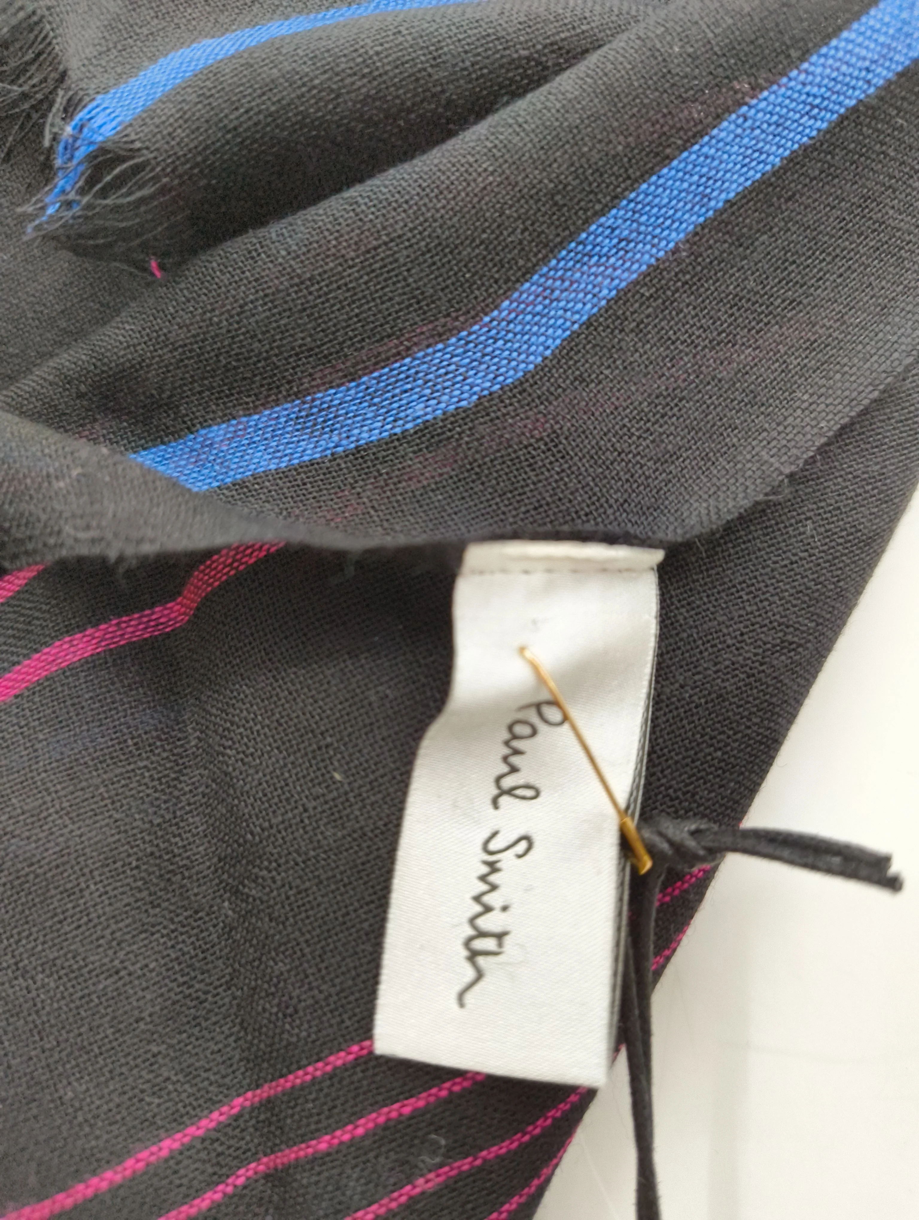 Paul Smith Men's Scarf Black Striped 100% Other Scarf New with tags - Image 4