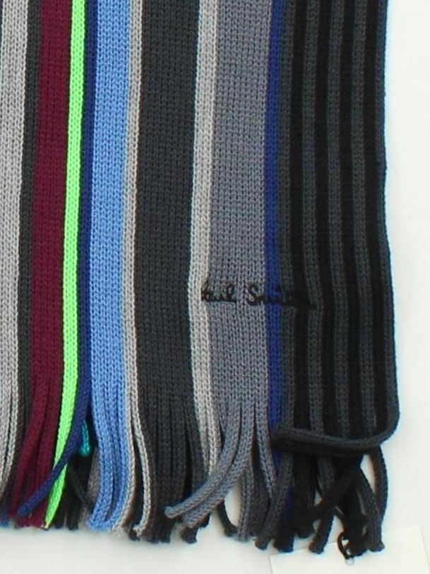 Paul Smith Men's Scarf Multi Striped 100% Wool Scarf New with tags - Image 5