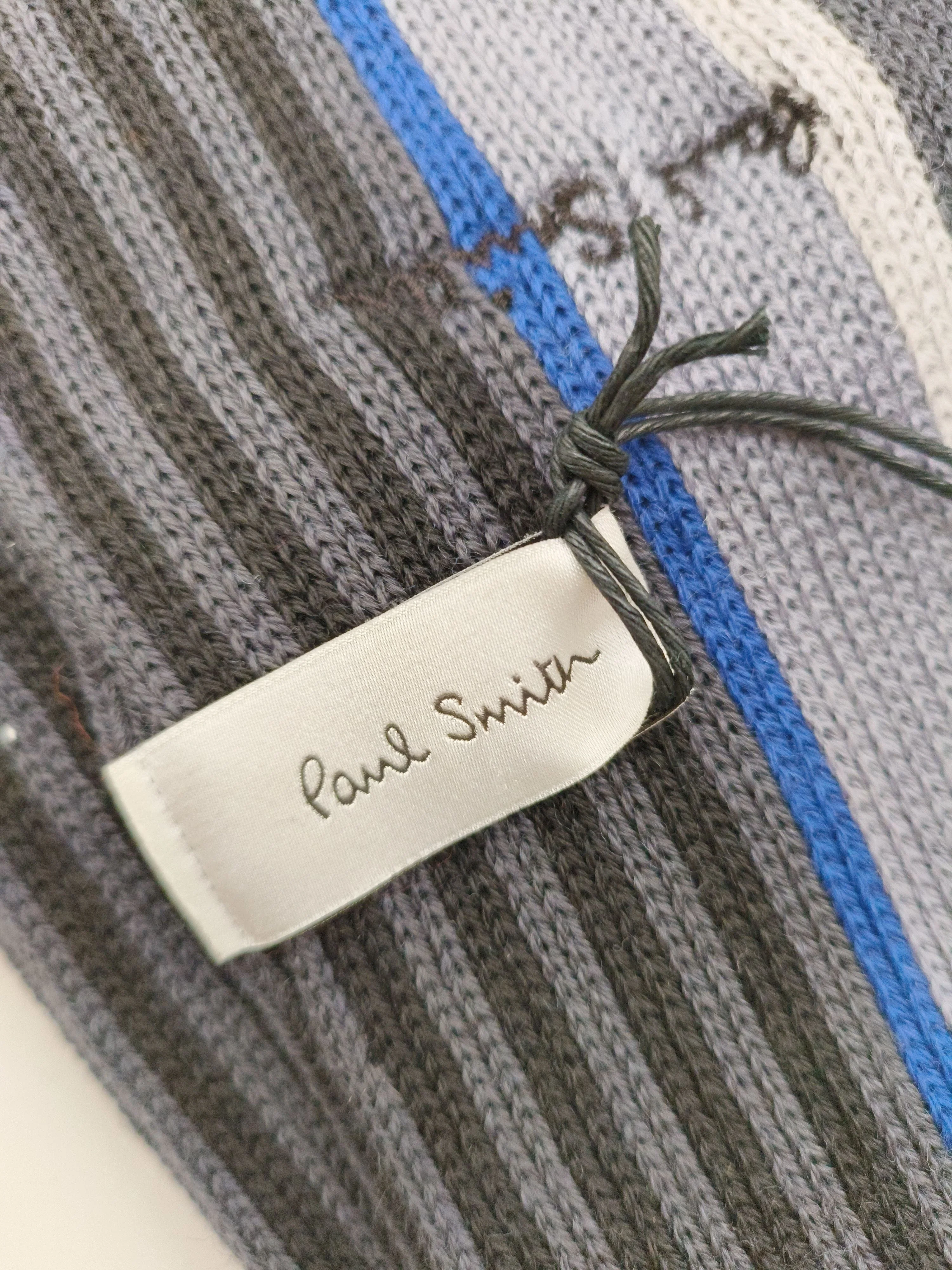Paul Smith Men's Scarf Multi Striped 100% Wool Scarf New with tags - Image 7