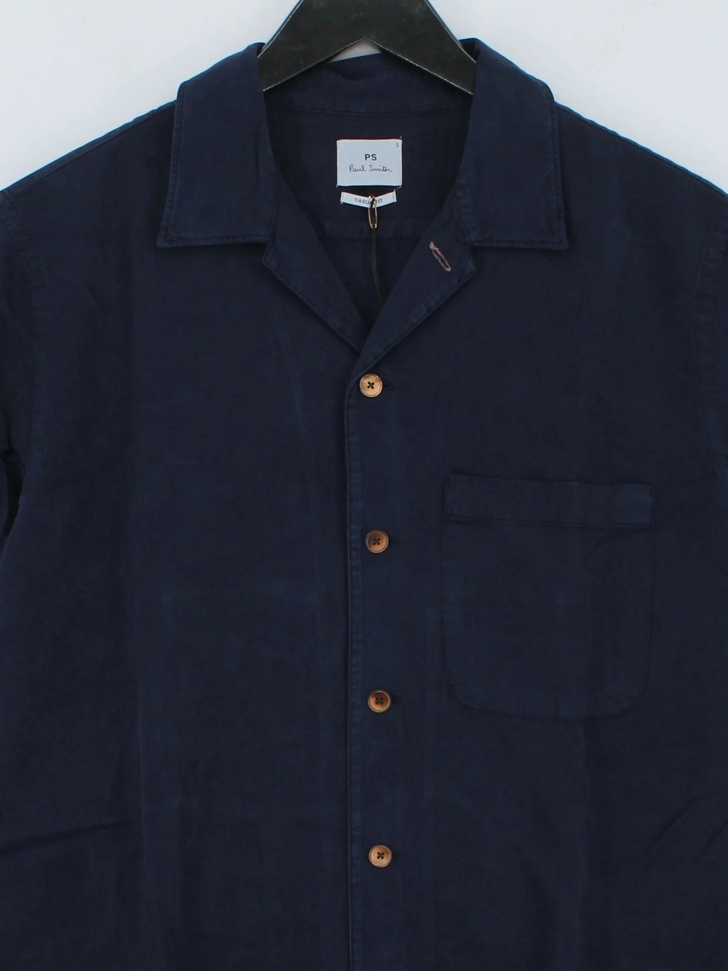 Paul Smith Men's Shirt S Blue Cotton with Linen Basic New with tags - Image 3