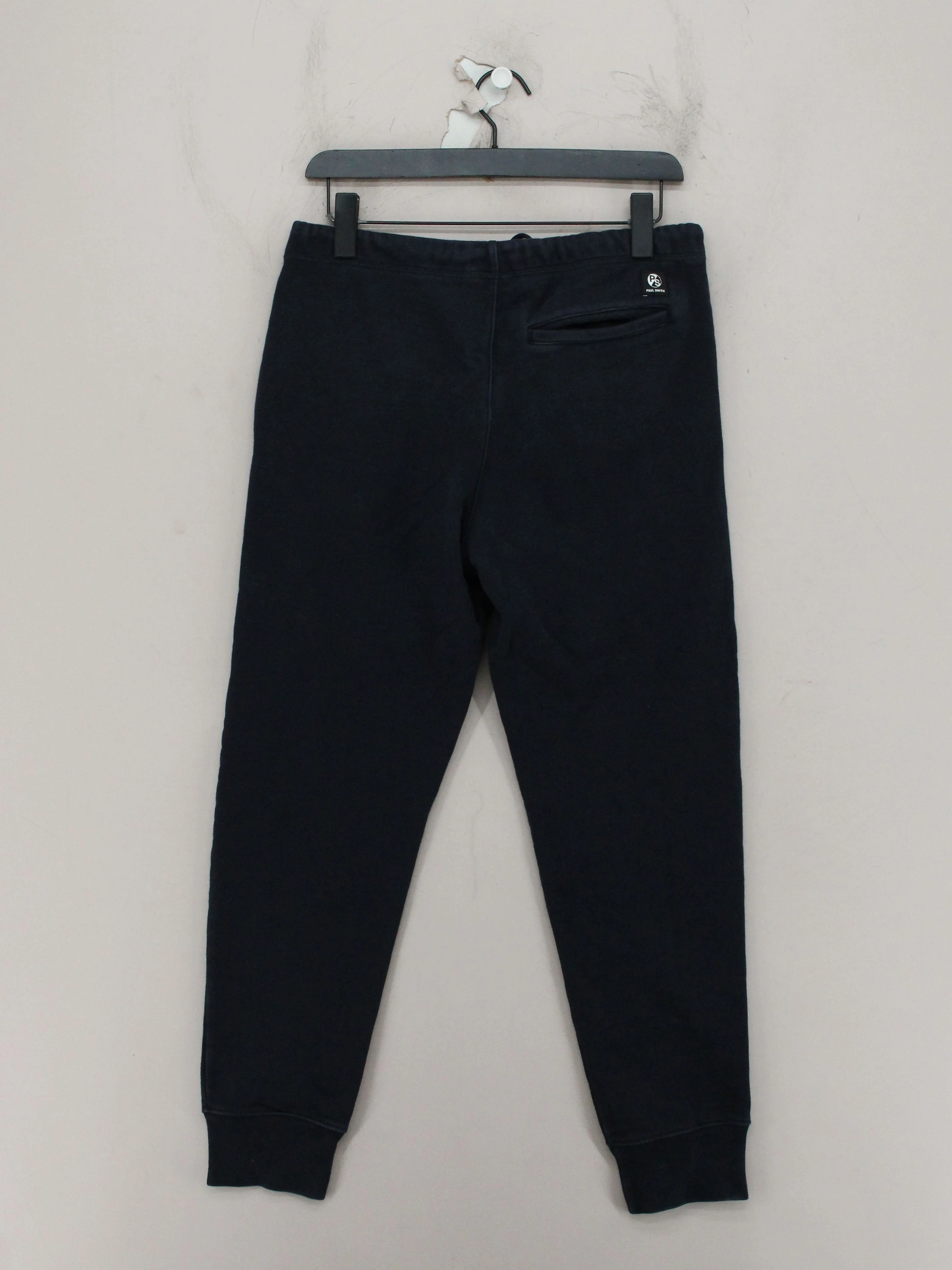 Paul Smith Men's Sports Bottoms S Blue 100% Cotton Tapered Sweatpants - Image 2