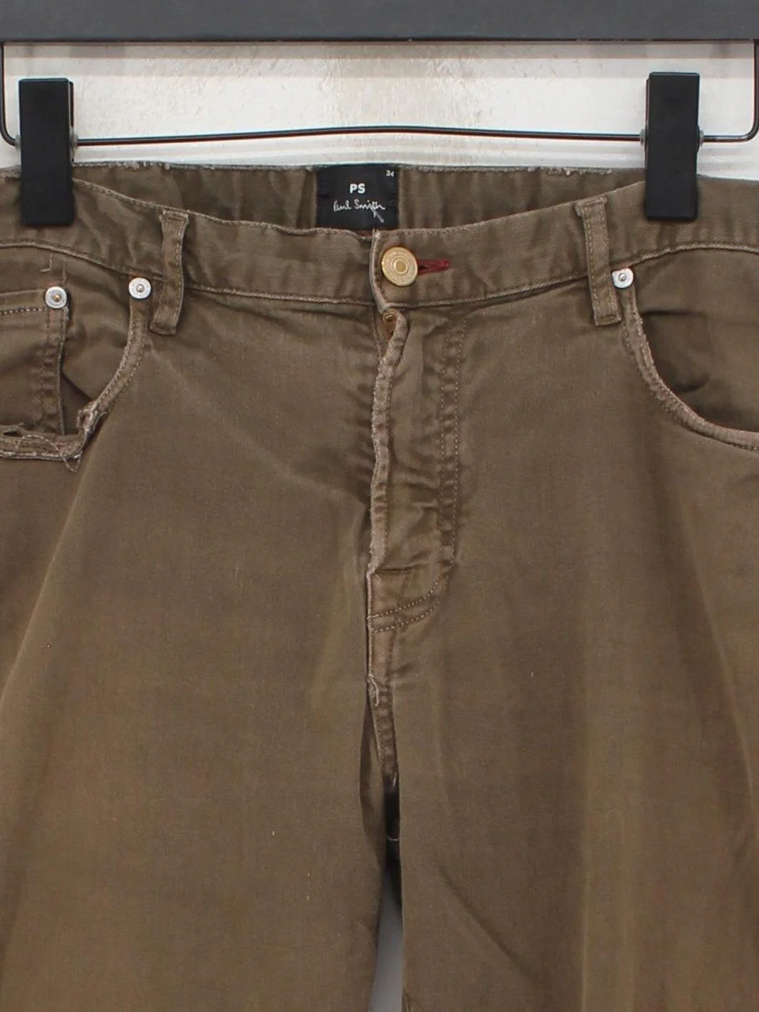 Paul Smith Men's Trousers W 34 in Brown 100% Cotton Tapered Chino - Image 3