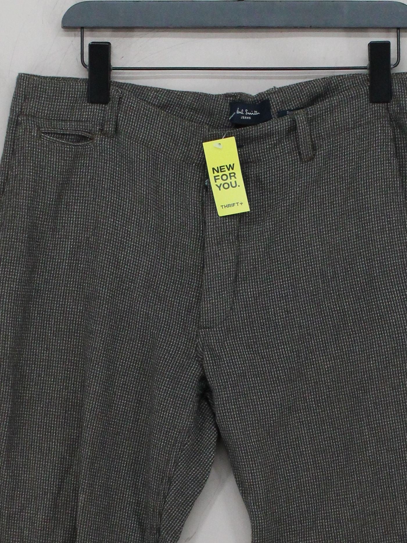 Paul Smith Men's Trousers W 34 in Grey Cotton with Nylon, Viscose Chino - Image 3