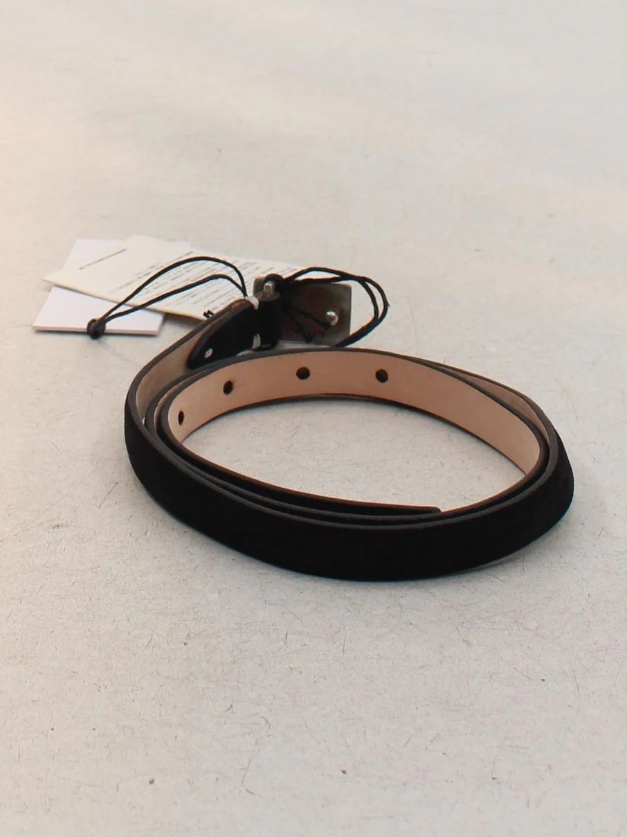 Paul Smith Women's Belt W 31 in Black Suede with Leather Basic Belt - Image 2
