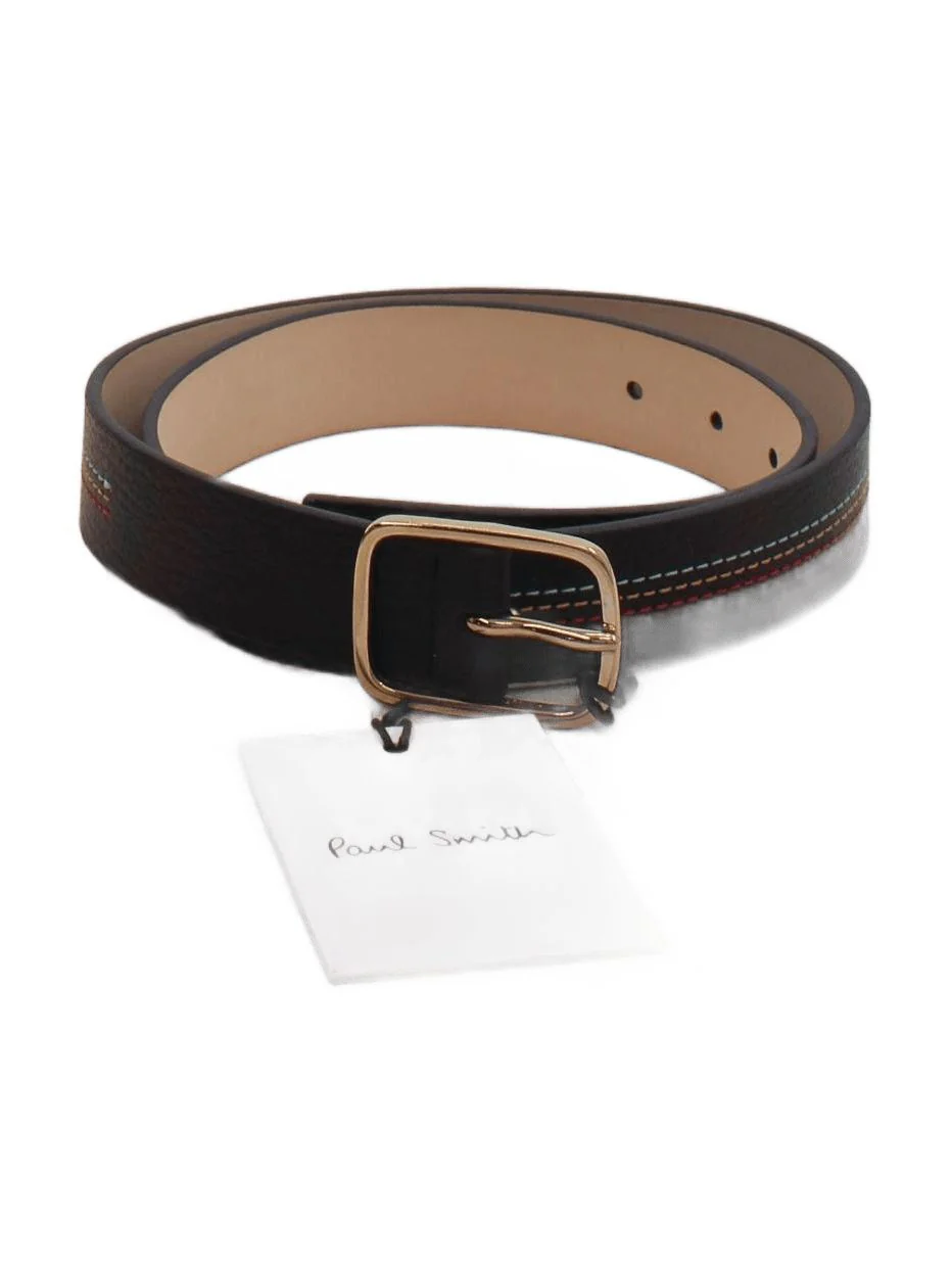 Paul Smith Women's Belt W 31 in Blue 100% Leather Basic Belt New with tags