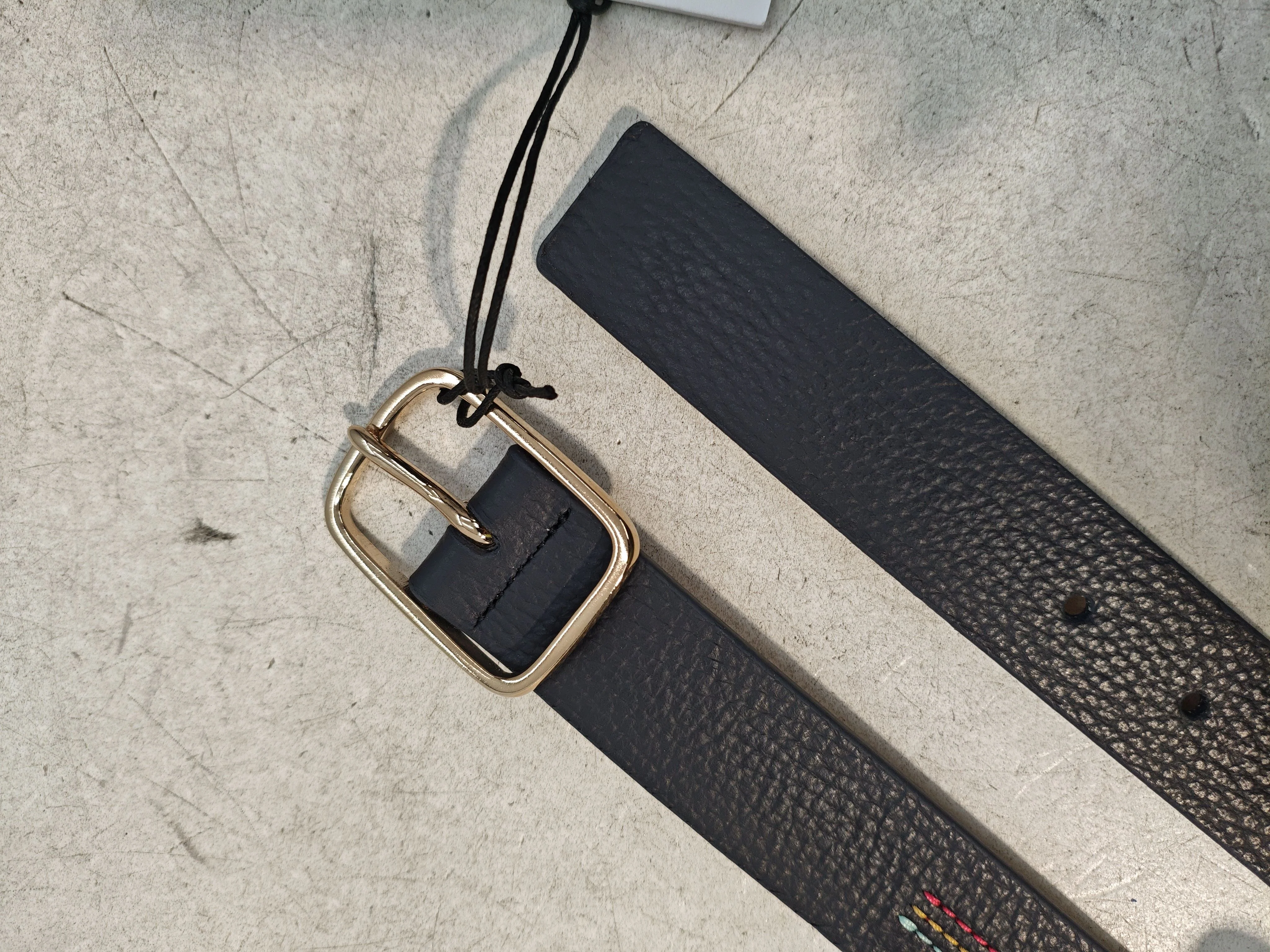 Paul Smith Women's Belt W 31 in Blue 100% Leather Basic Belt New with tags - Image 4