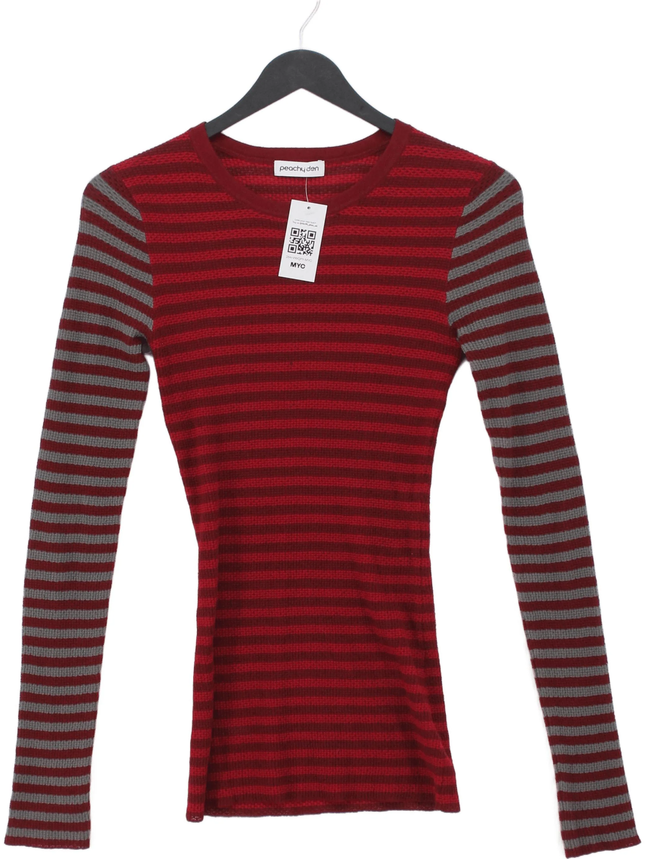 Peachy Den Women's Top S Multi Viscose with Polyester, Nylon Basic