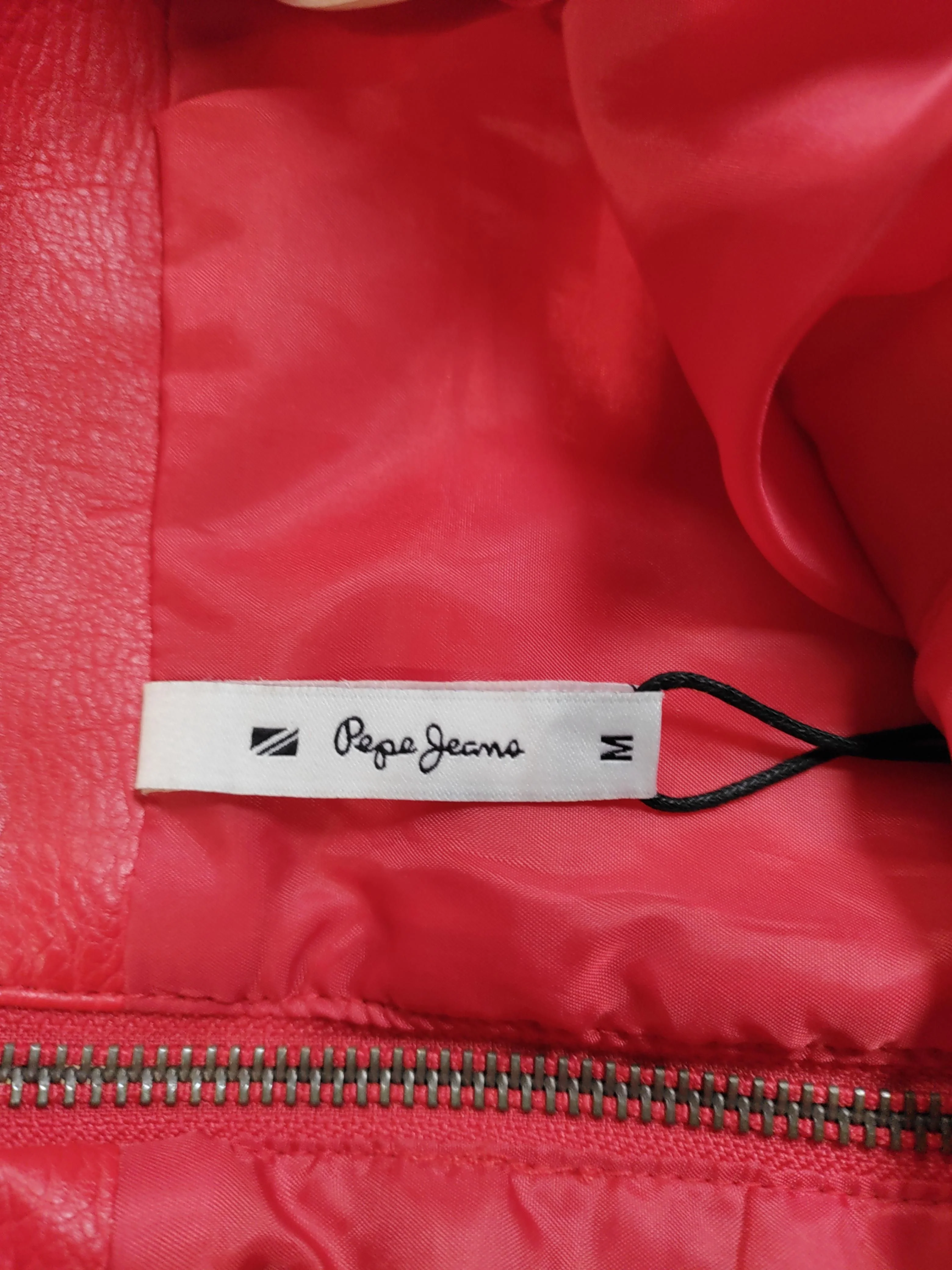 Pepe Jeans Women's Mini Skirt M Red Polyester with Viscose, Cotton Short Mini - Image 6