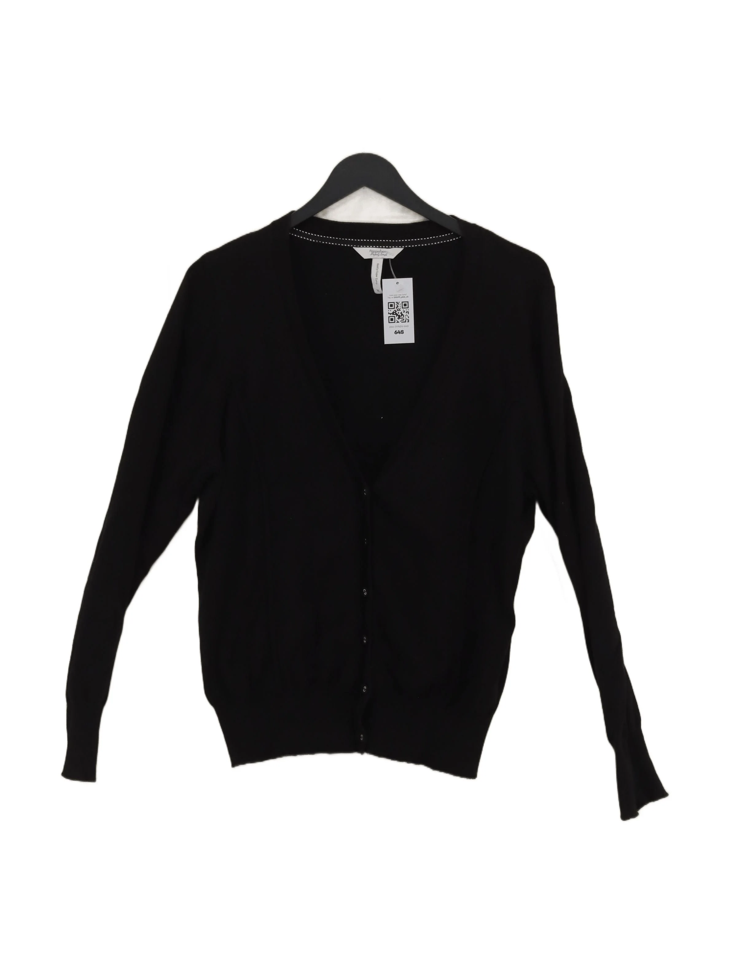Pepperberry Women's Cardigan UK 16 Black Viscose with Polyamide V-Neck Cardigan
