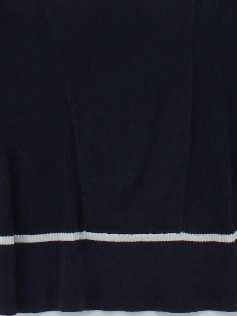 Pepperberry Women's Top UK 10 Blue 100% Cotton Short Sleeve V-Neck Basic - Image 4