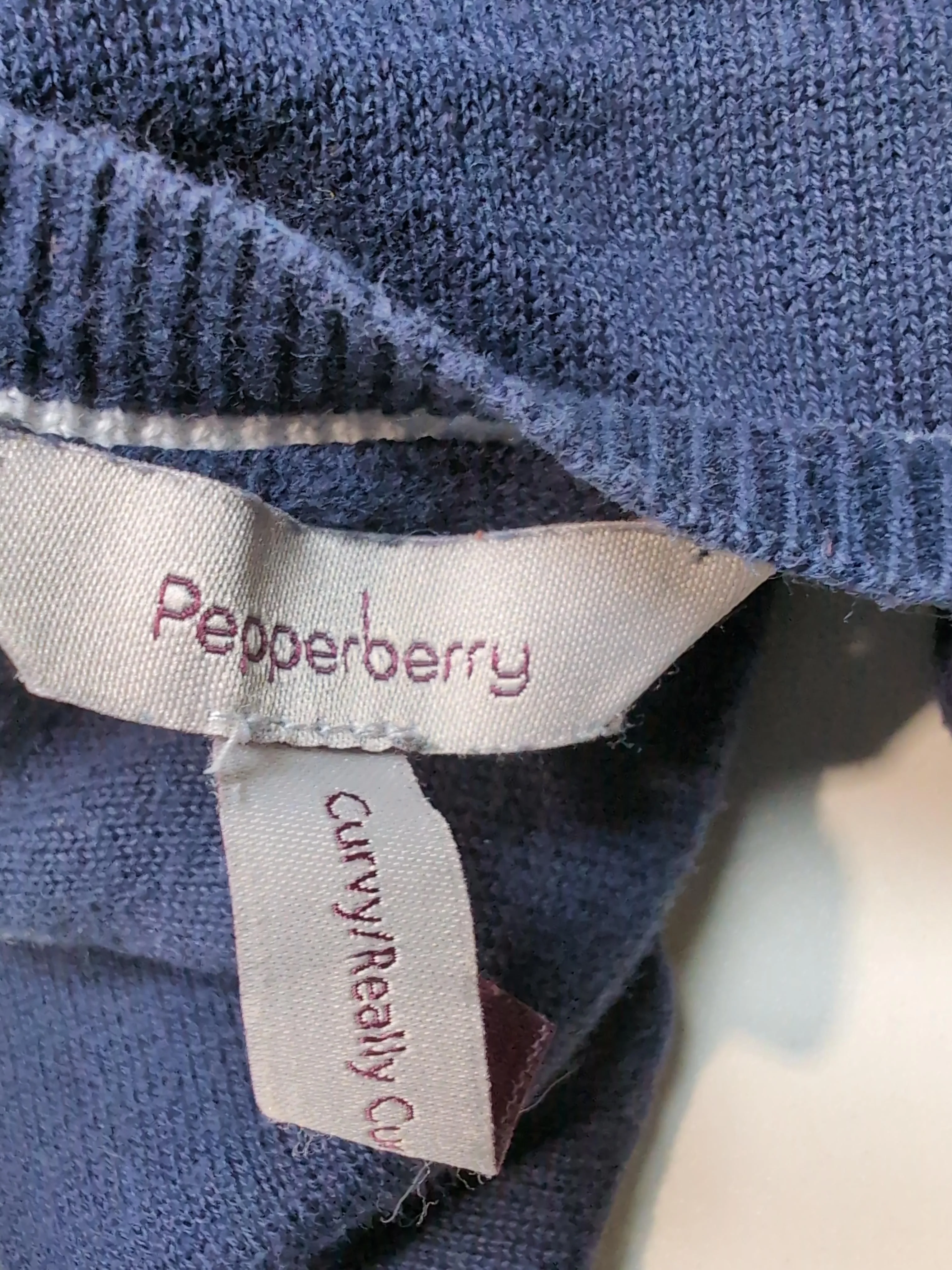 Pepperberry Women's Top UK 10 Blue 100% Cotton Short Sleeve V-Neck Basic - Image 6