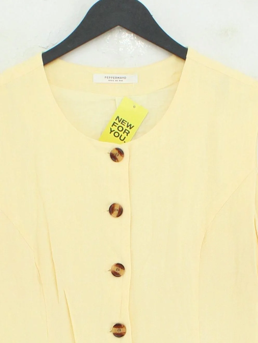 peppermayo Shirt Mini Dress UK12 in Yellow - Image 3