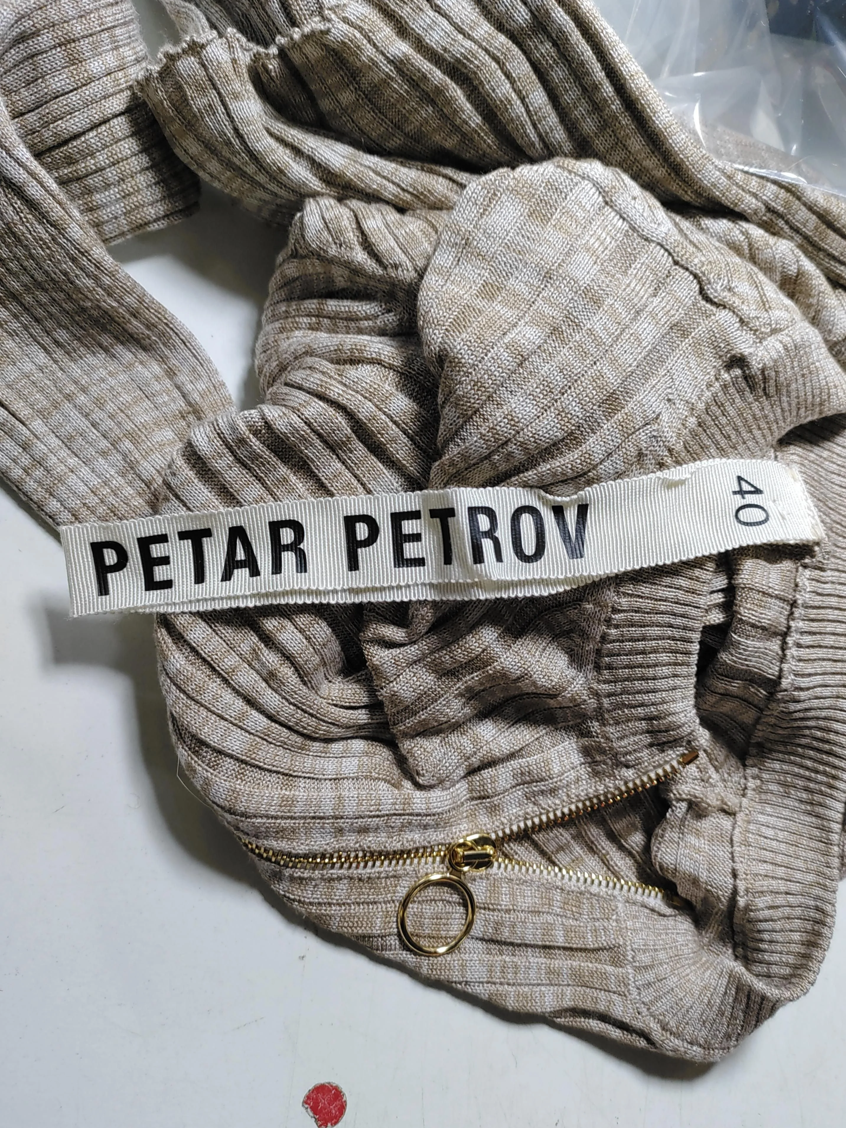 Petar Petrov Women's Top S Cream 100% Silk Long Sleeve Mock Neck Basic - Image 5