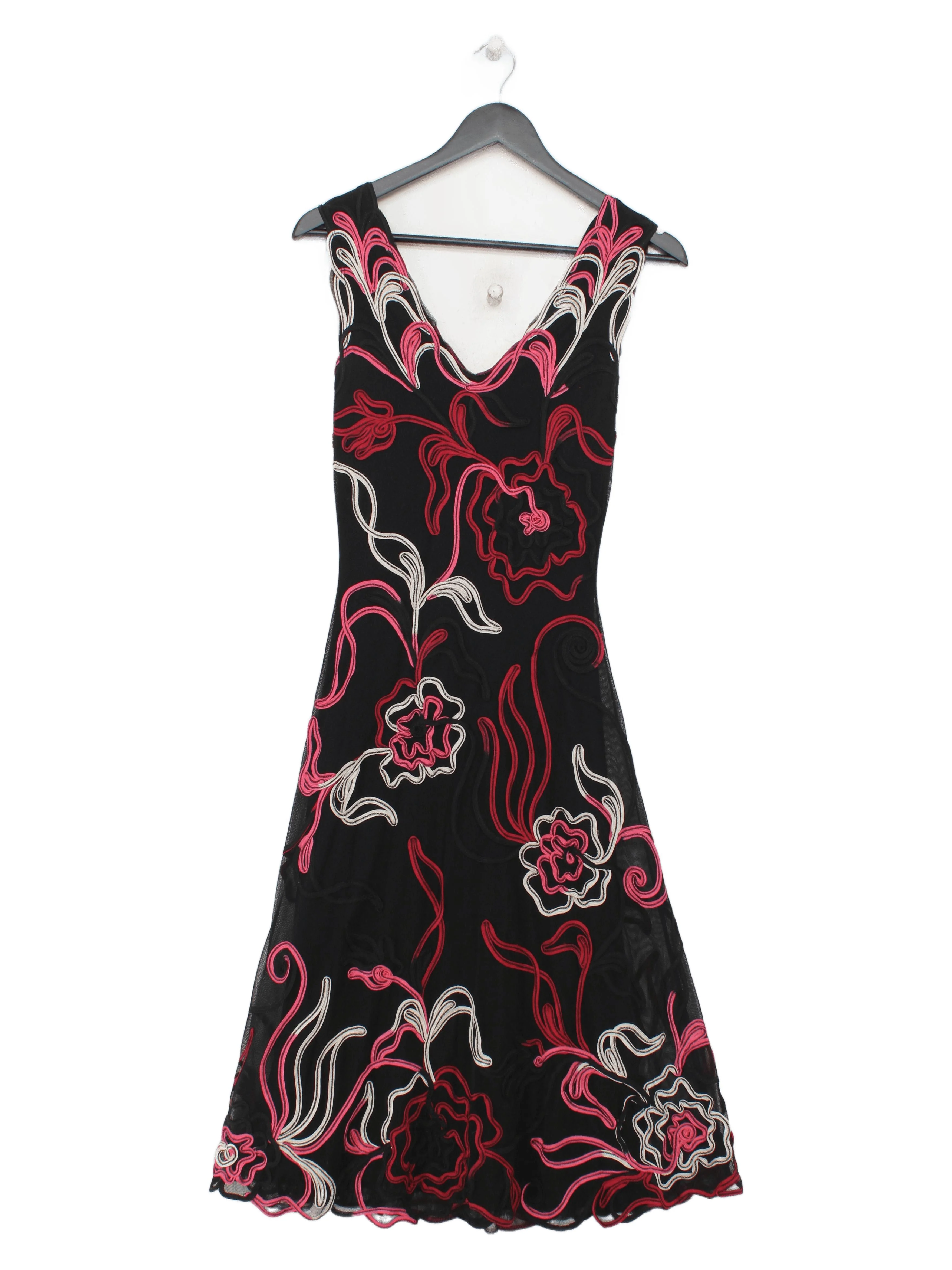 Phase Eight A-Line Midi Dress UK10 in Black