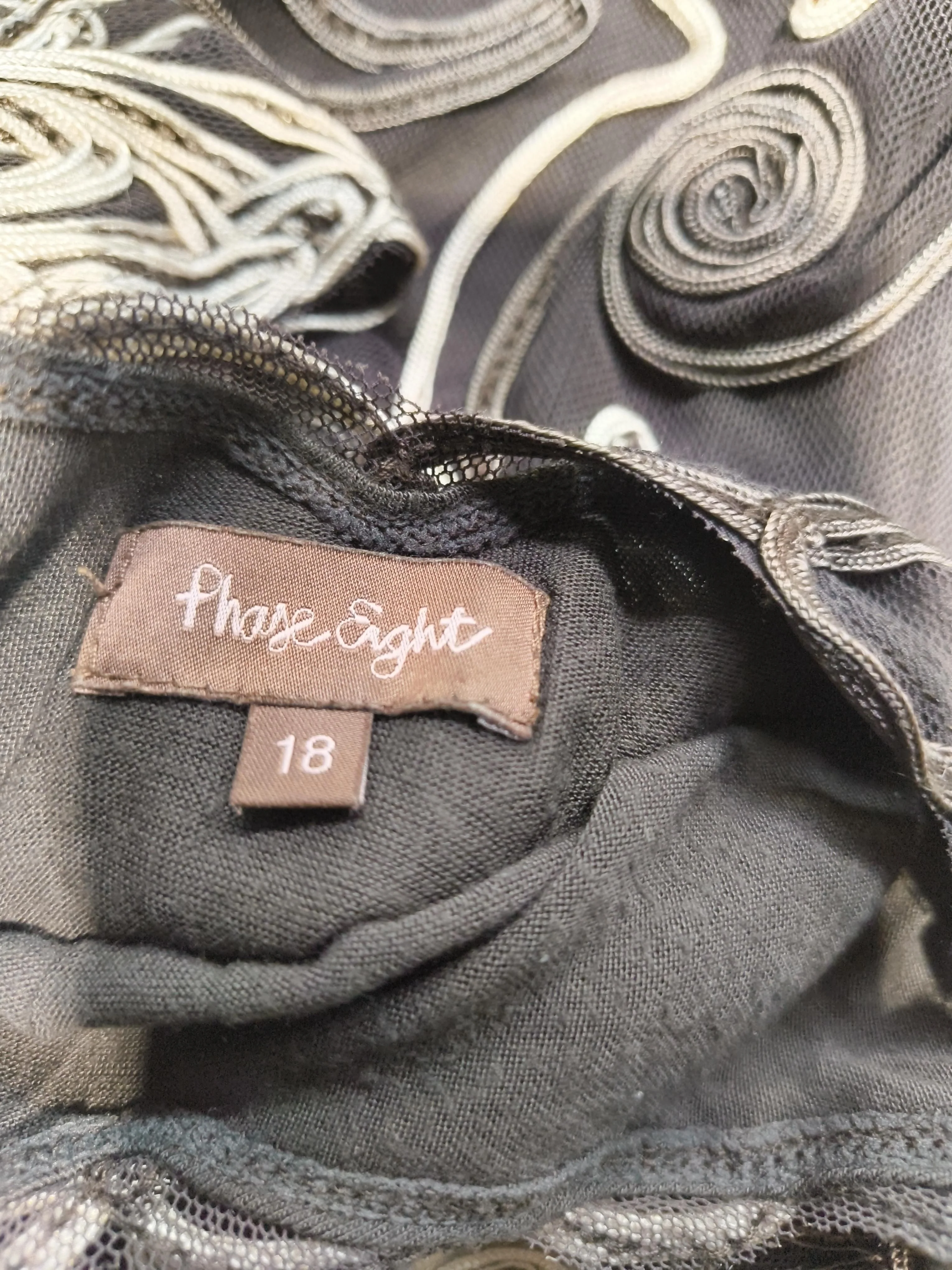 Phase Eight Mini Dress UK18 in Black - Image 6
