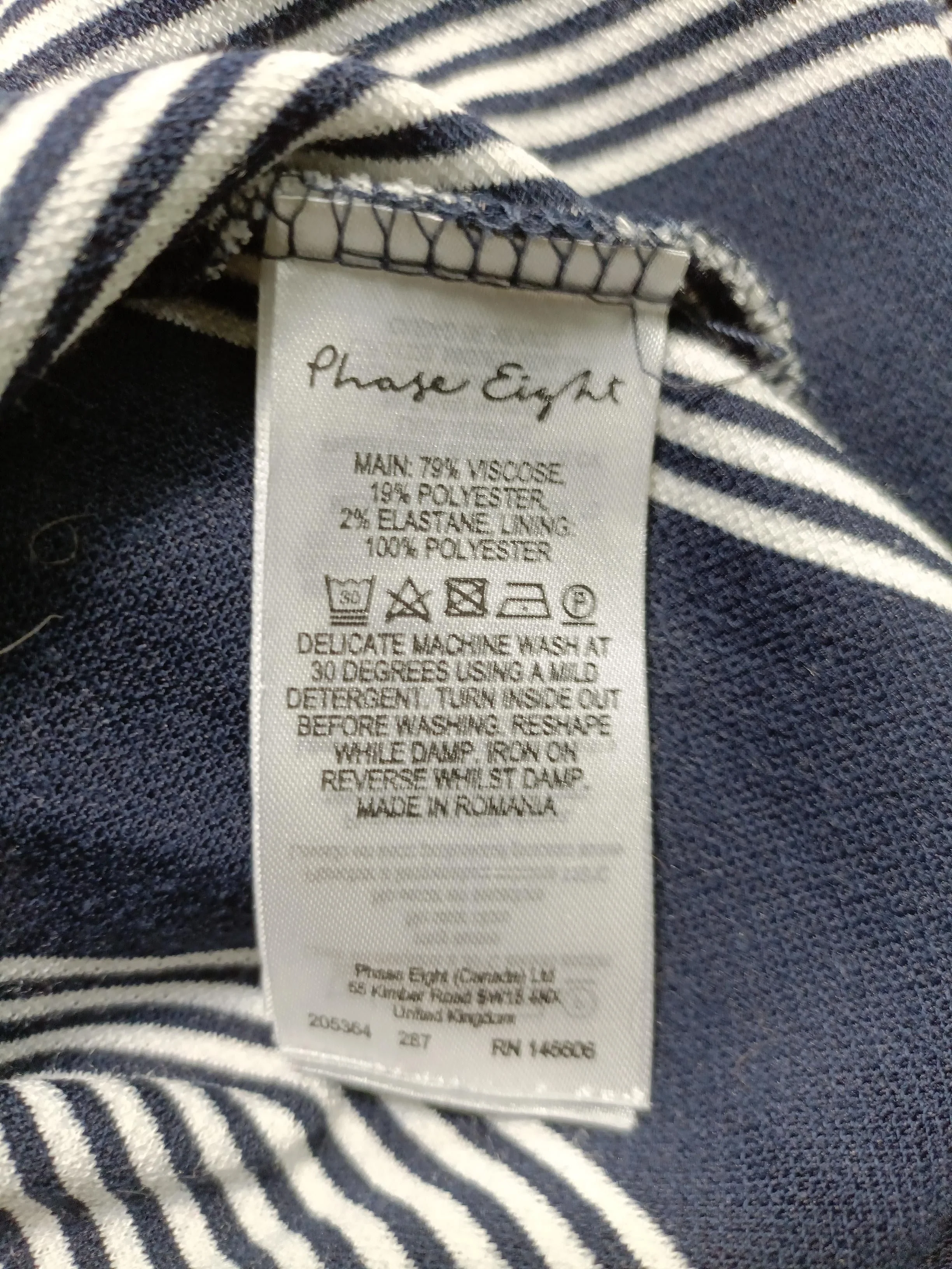 Phase Eight Shirt Midi Dress UK10 in Blue - Image 6