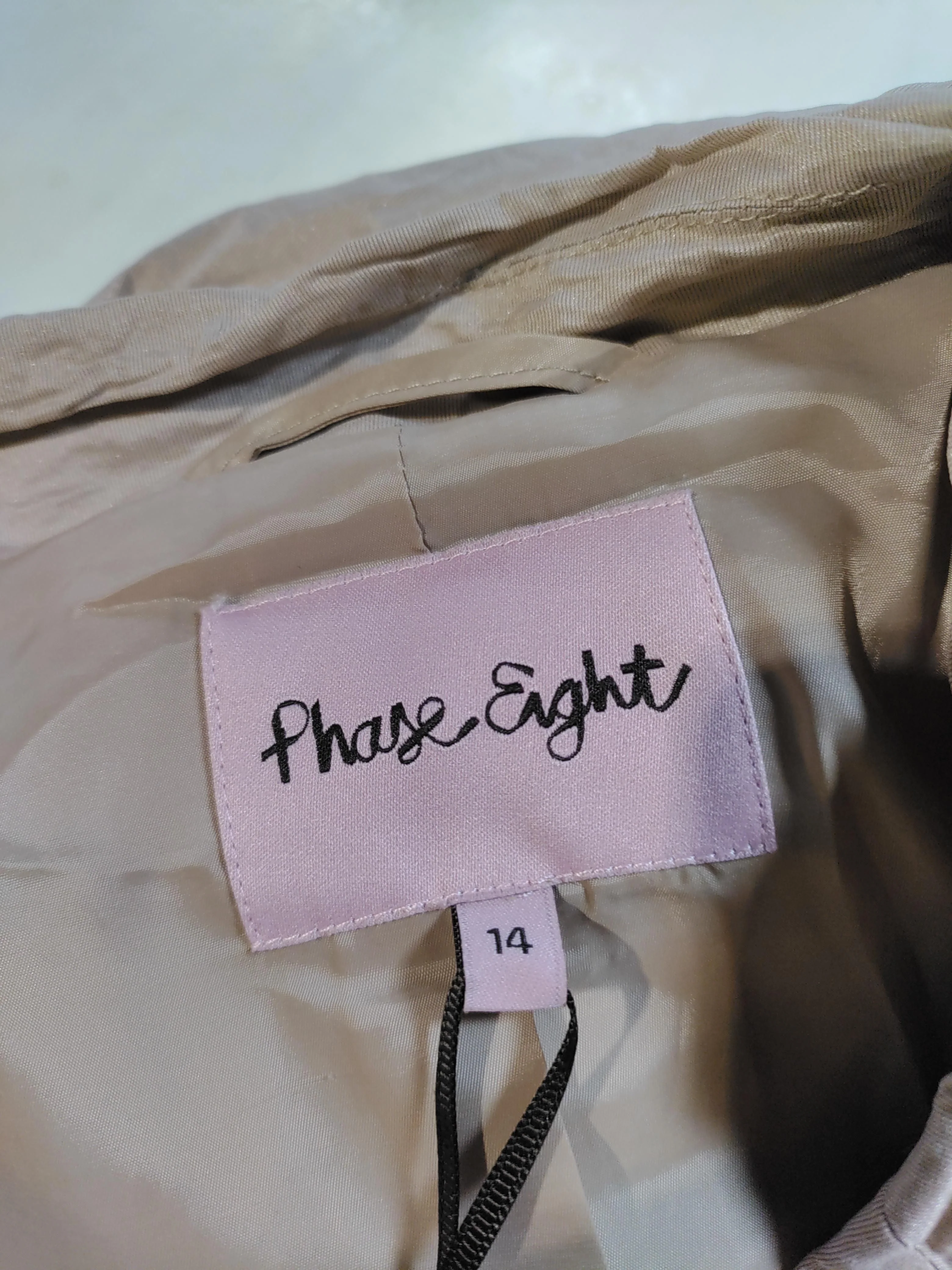 Phase Eight Women's Blazer UK 14 Tan Polyester with Polyamide, Elastane Overcoat - Image 5