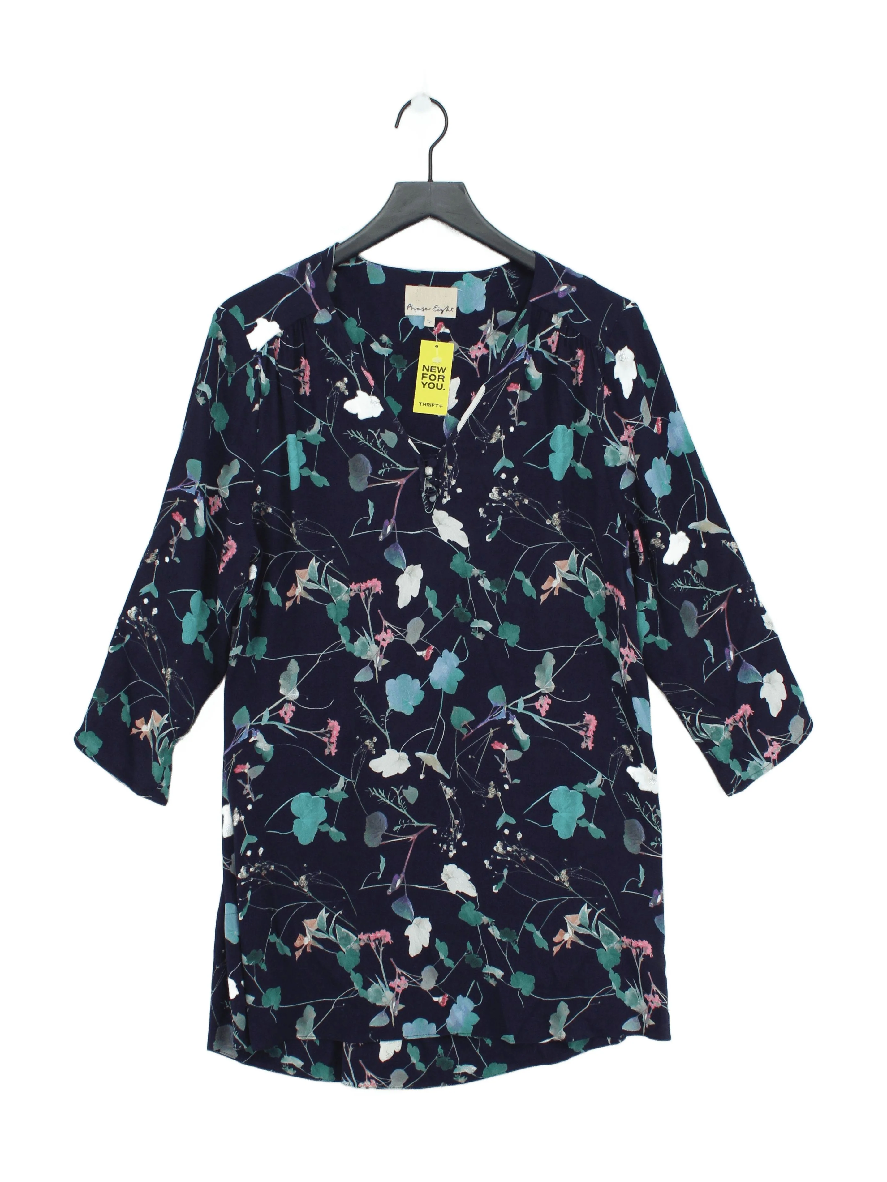 Phase Eight Women's Blouse UK 14 Blue 100% Viscose Basic