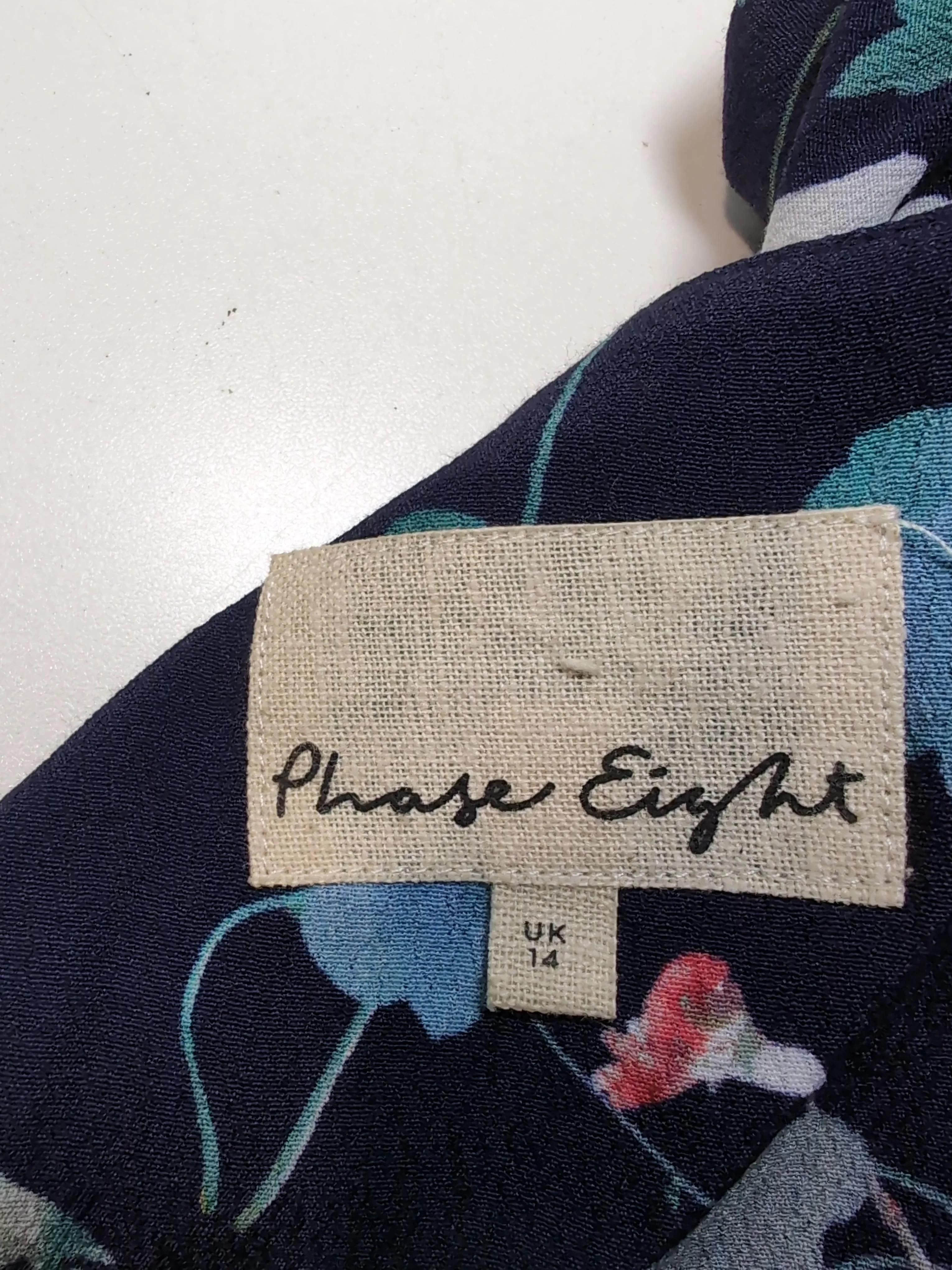Phase Eight Women's Blouse UK 14 Blue 100% Viscose Basic - Image 5