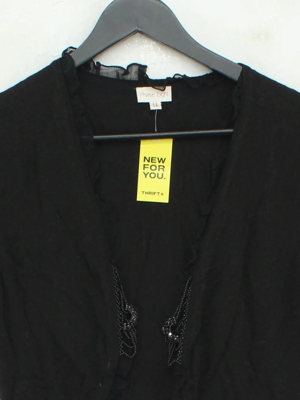 Phase Eight Women's Cardigan UK 14 Black 100% Other V-Neck Cardigan - Image 3