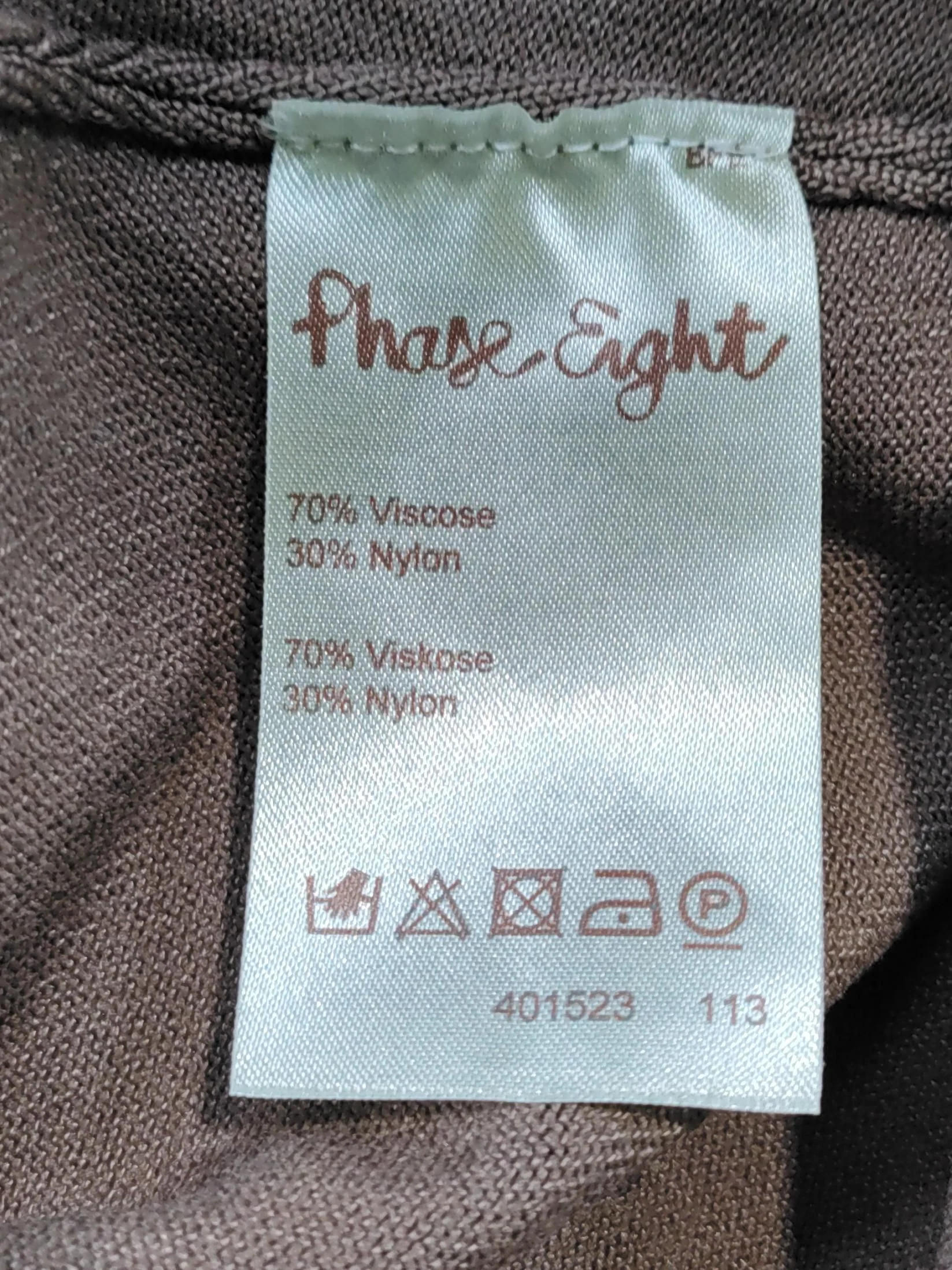 Phase Eight Women's Cardigan UK 14 Brown Viscose with Nylon V-Neck Cardigan - Image 6
