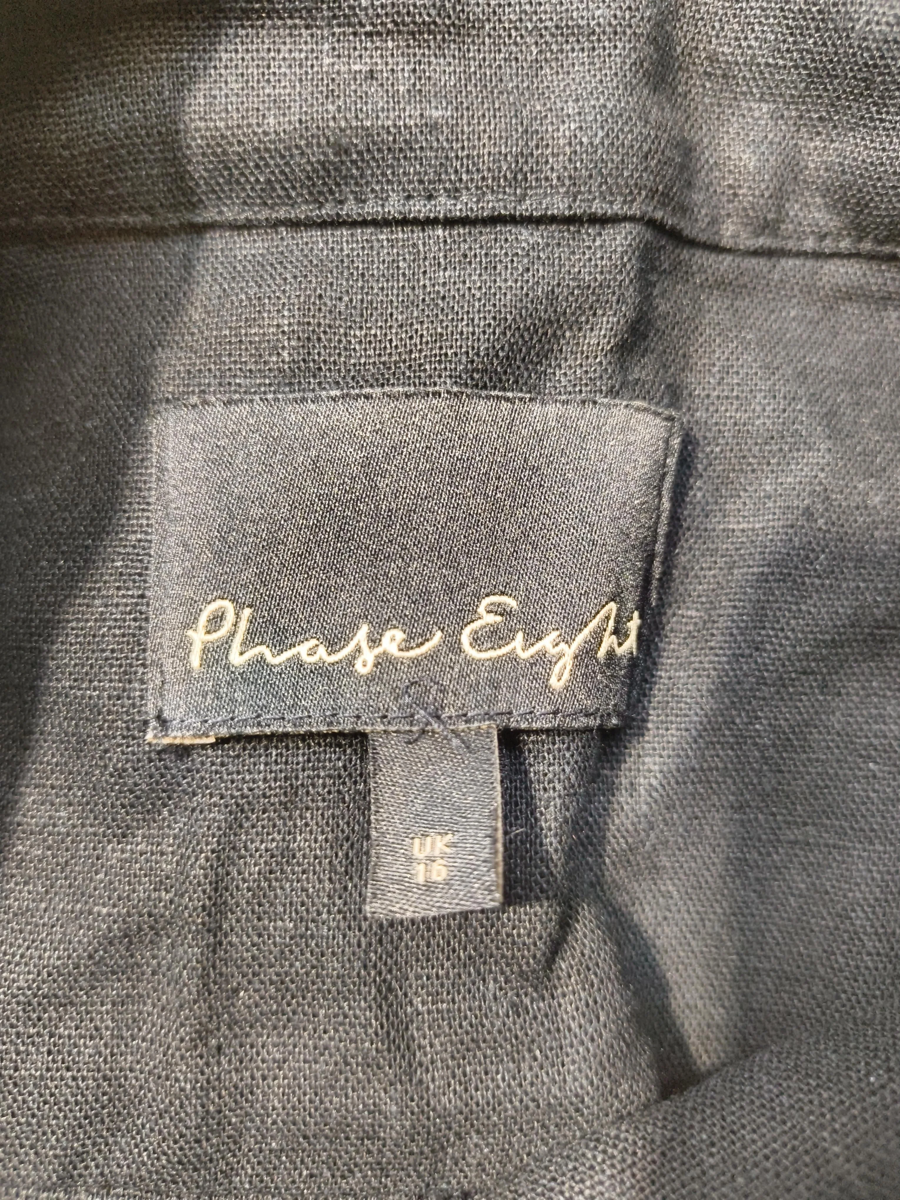 Phase Eight Women's Playsuit UK 16 Black Linen with Viscose, Polyester Playsuit - Image 5