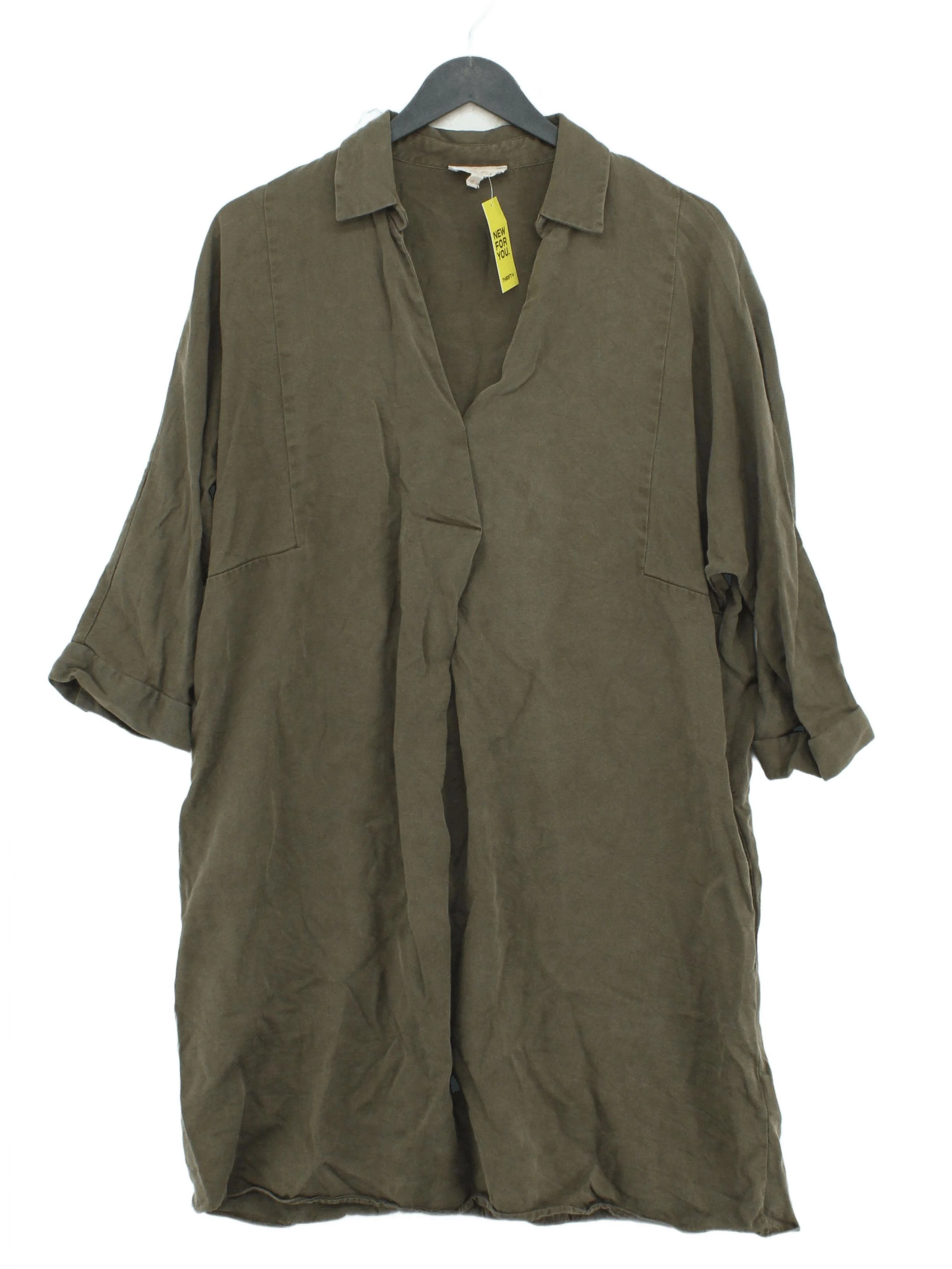 Phase Eight Women's Shirt UK 14 Green 100% Lyocell Modal Basic