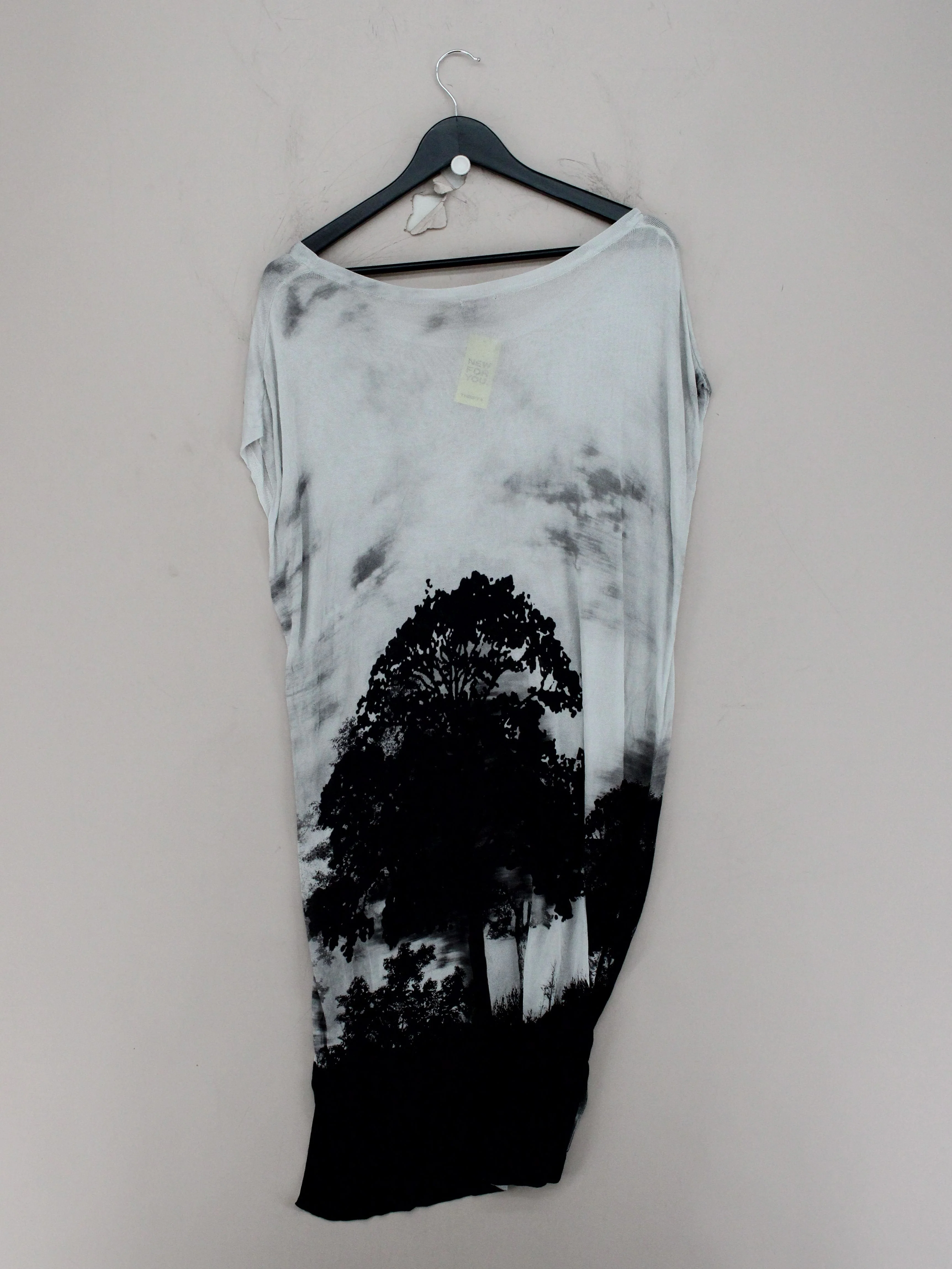 Phase Eight Women's Top M White Graphic 100% Other Short Sleeve Round Neck Tunic - Image 2