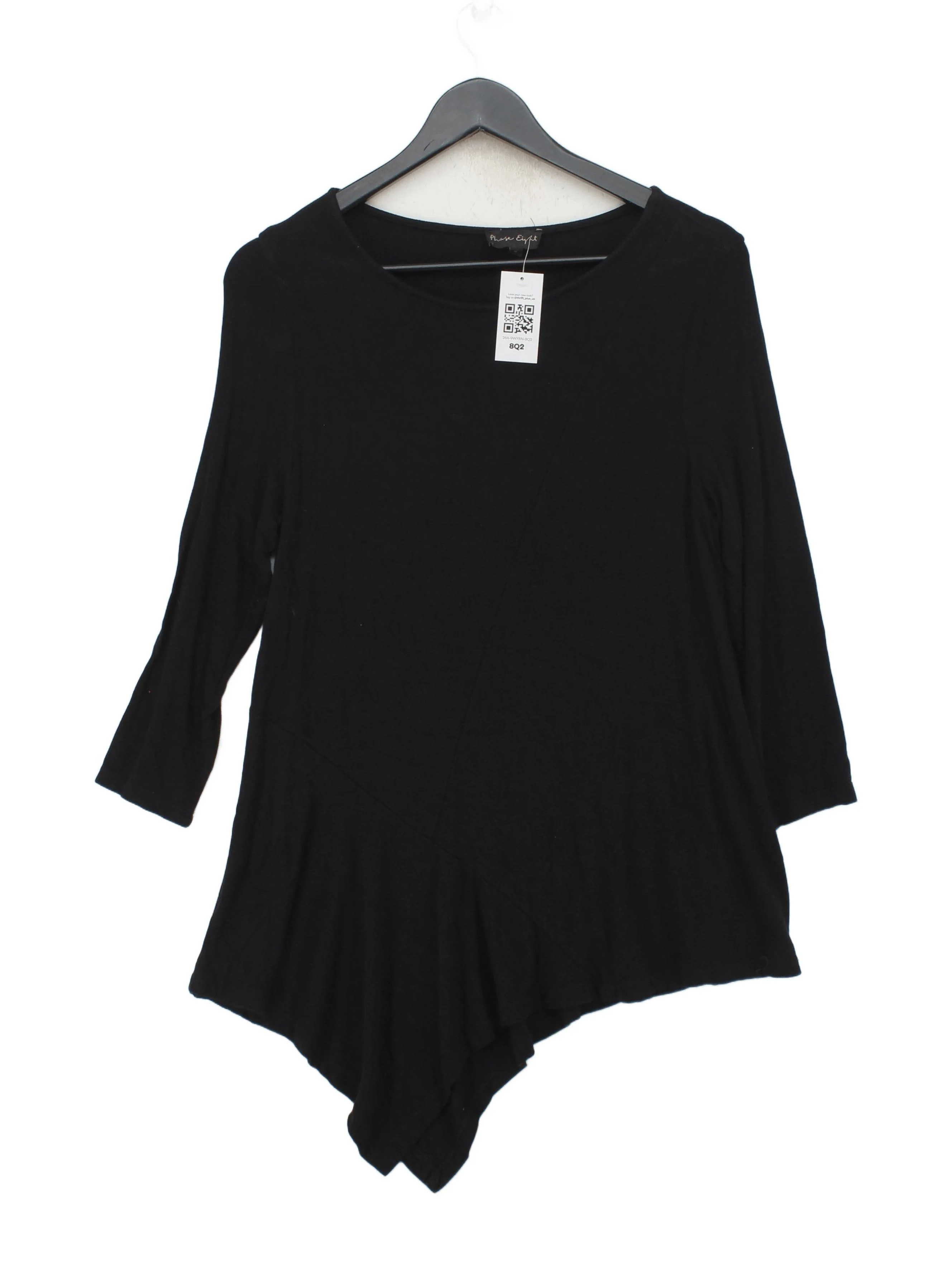 Phase Eight Women's Top UK 12 Black Viscose with Elastane Jersey