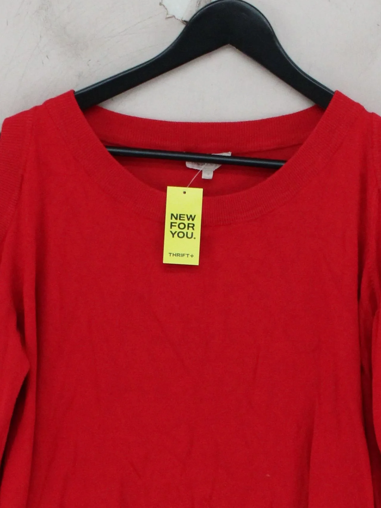 Phase Eight Women's Top UK 14 Red Viscose with Nylon 3/4 Sleeve Round Neck Basic - Image 3