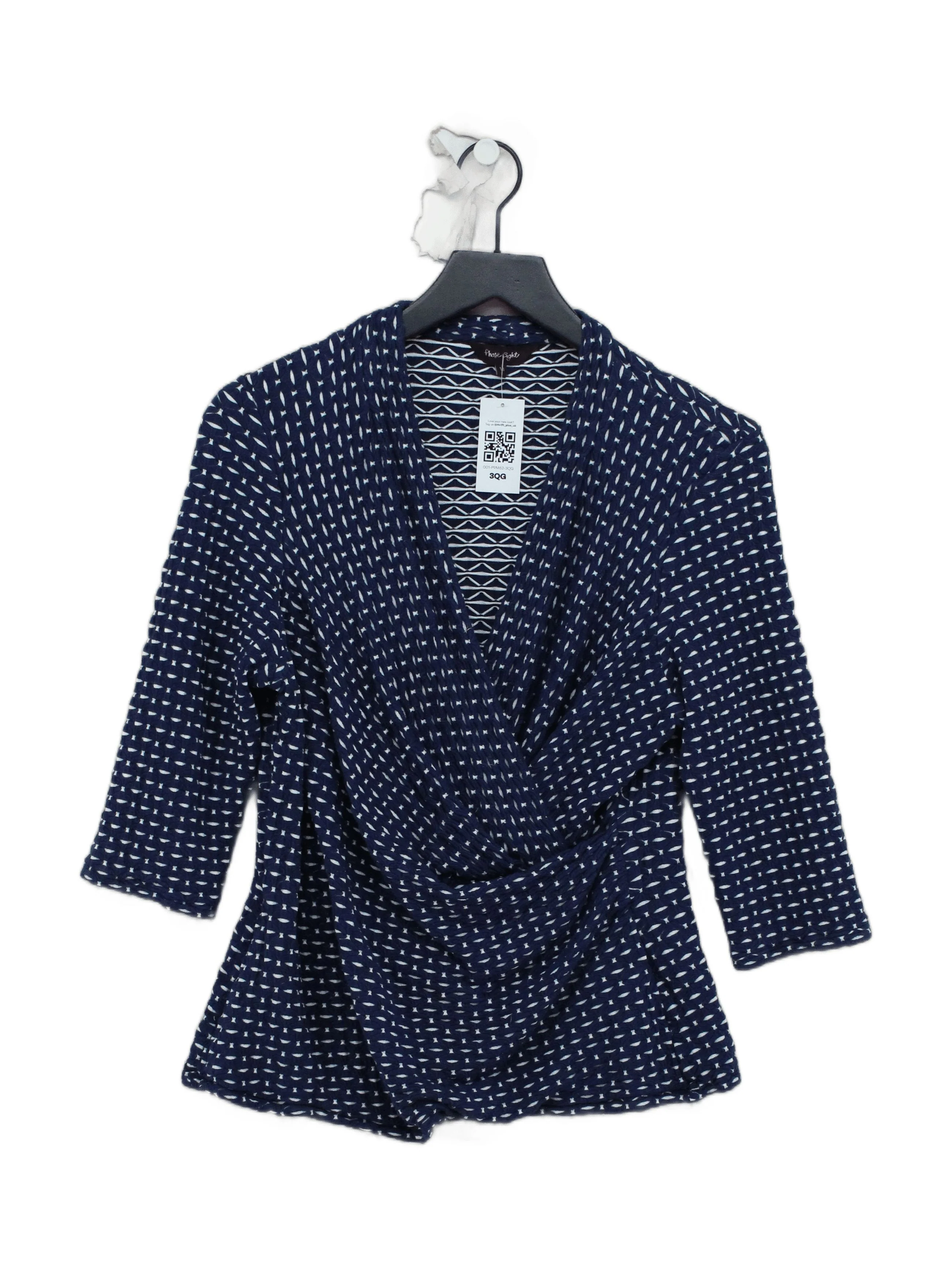 Phase Eight Women's Top UK 18 Blue Viscose with Polyester, Elastane Basic