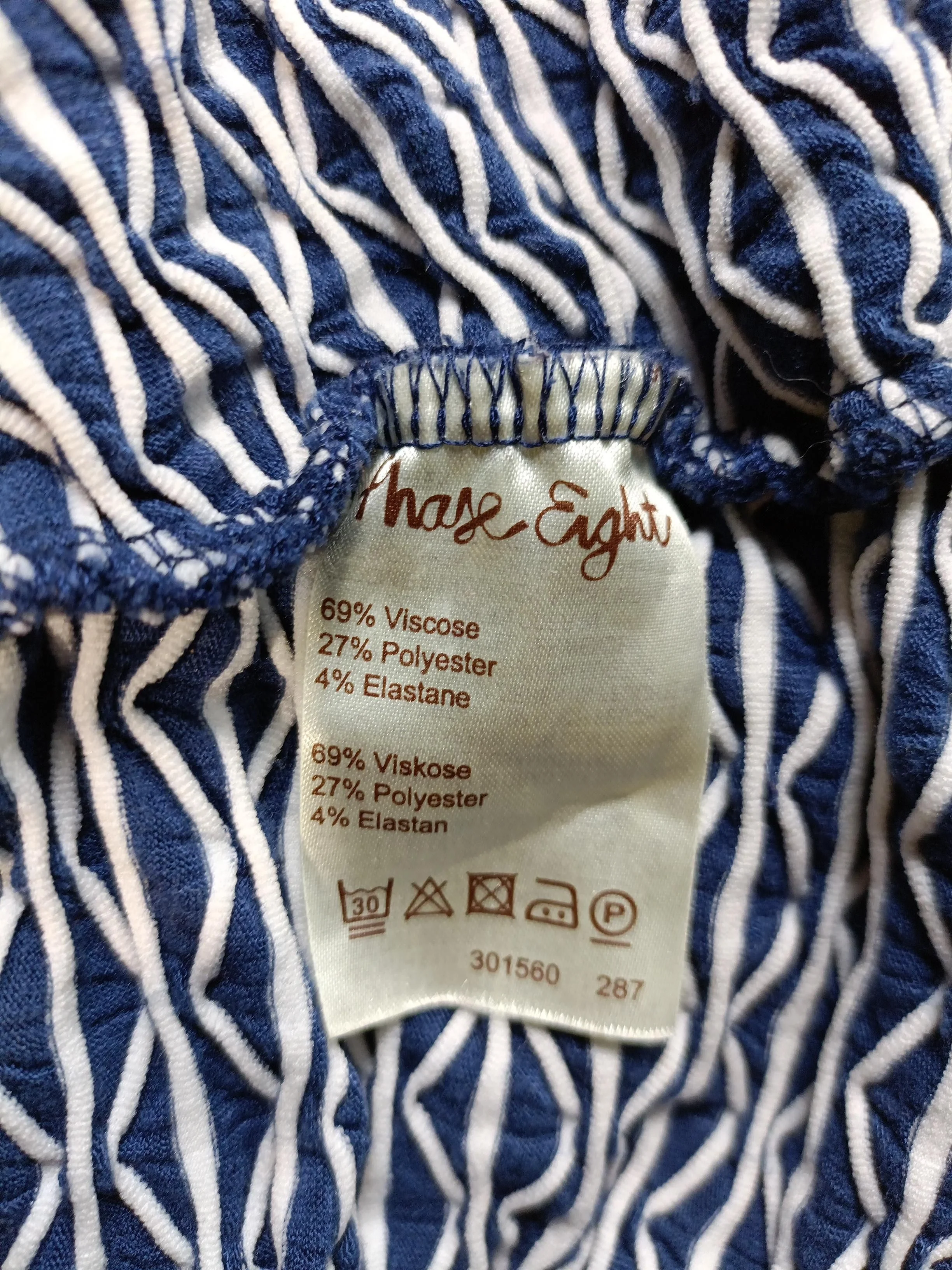 Phase Eight Women's Top UK 18 Blue Viscose with Polyester, Elastane Basic - Image 6
