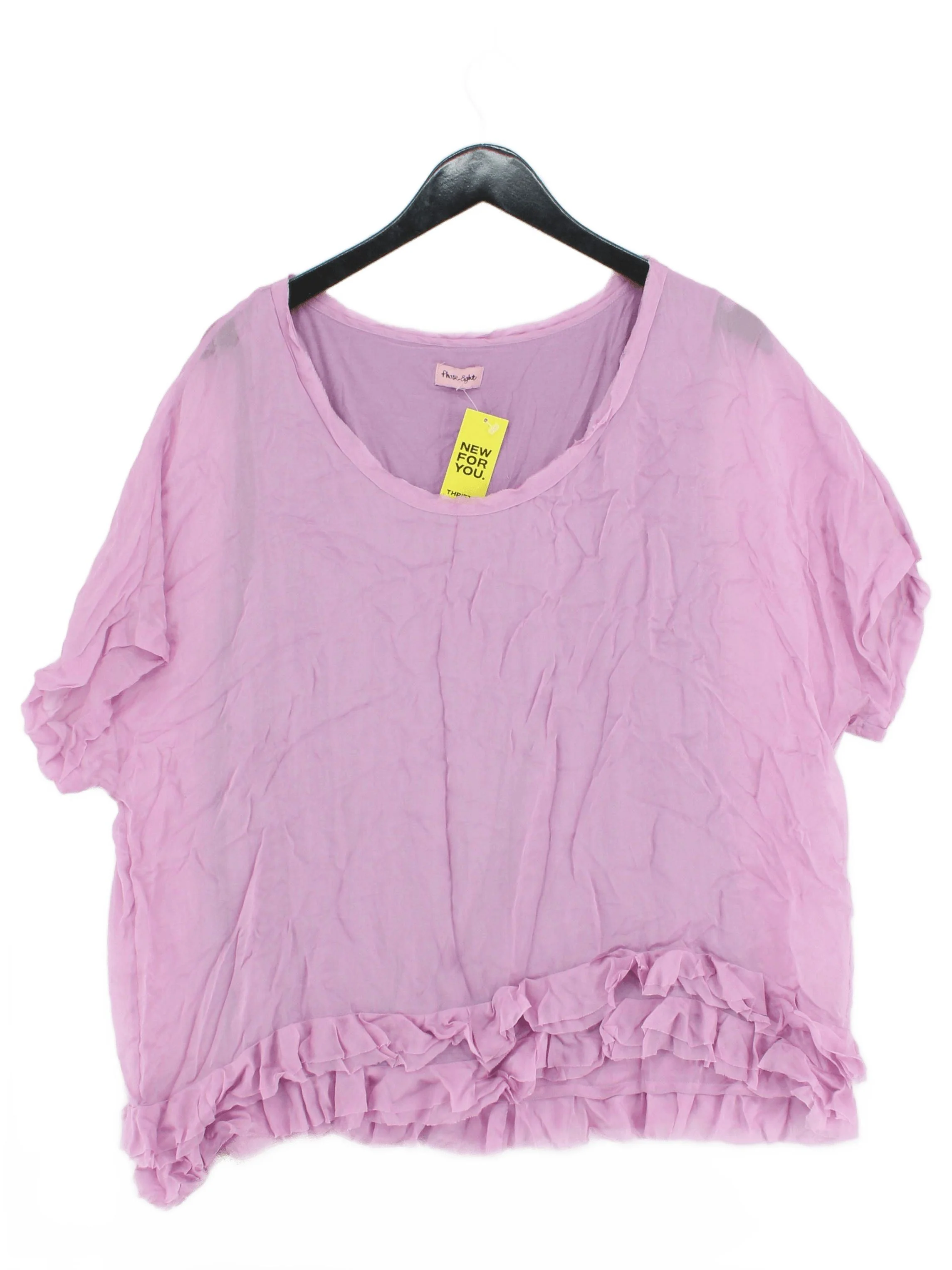 Phase Eight Women's Top XL Purple Silk with Viscose, Elastane Basic
