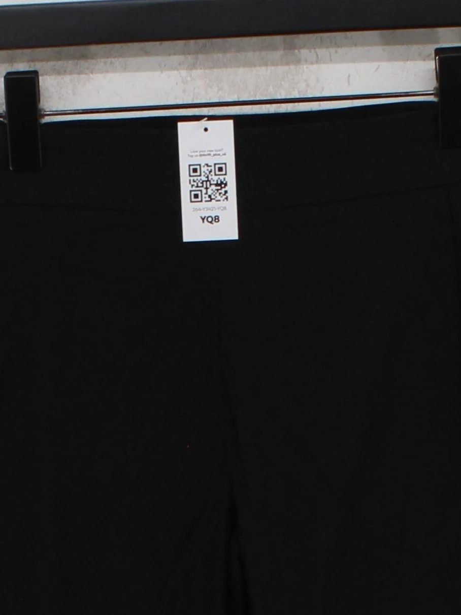 Phase Eight Women's Trousers UK 14 Black Cotton with Polyamide, Elastane Cropped - Image 3