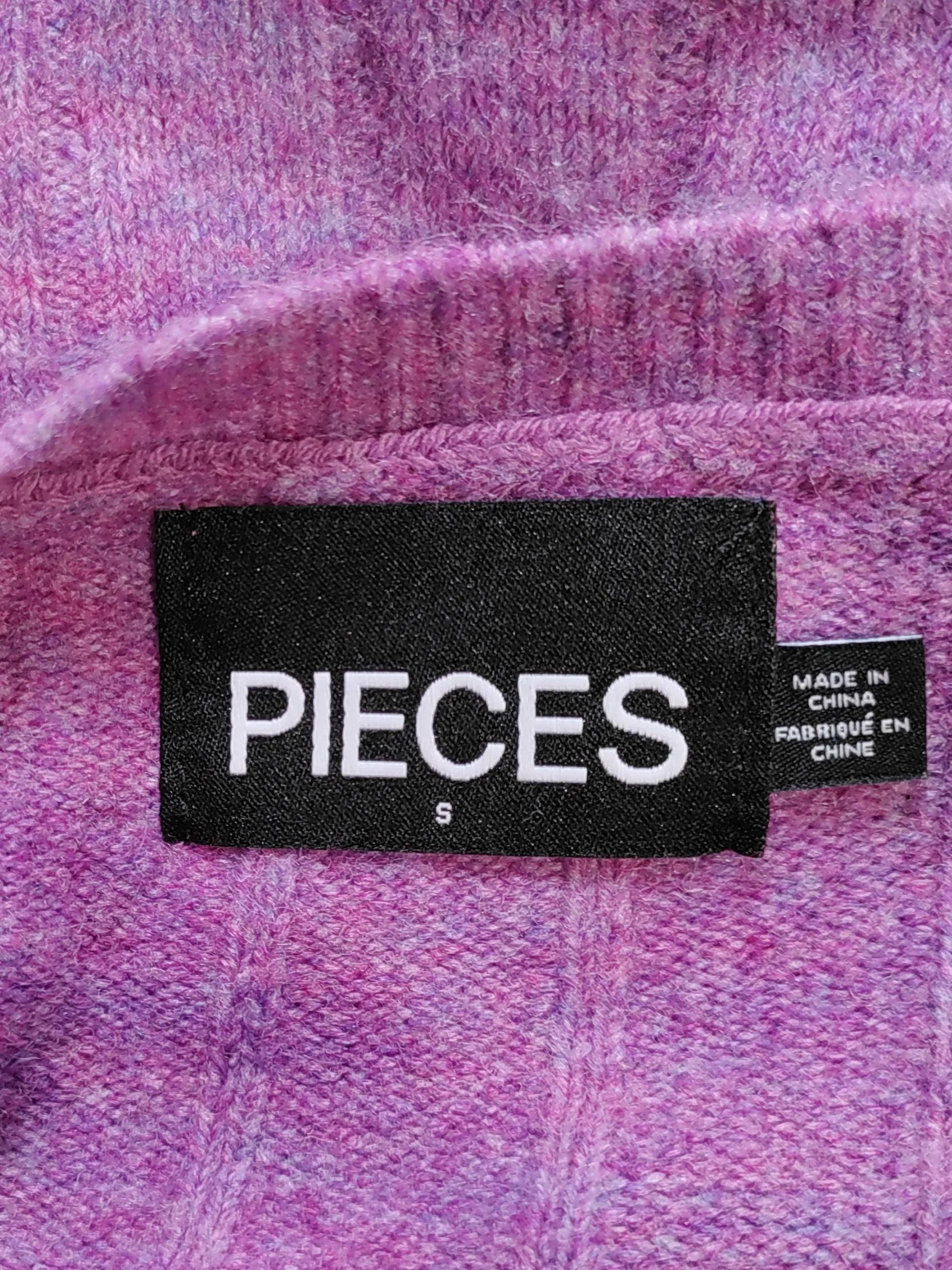 Pieces Women's Cardigan S Pink Acrylic with Polyester, Elastane V-Neck Cardigan - Image 5