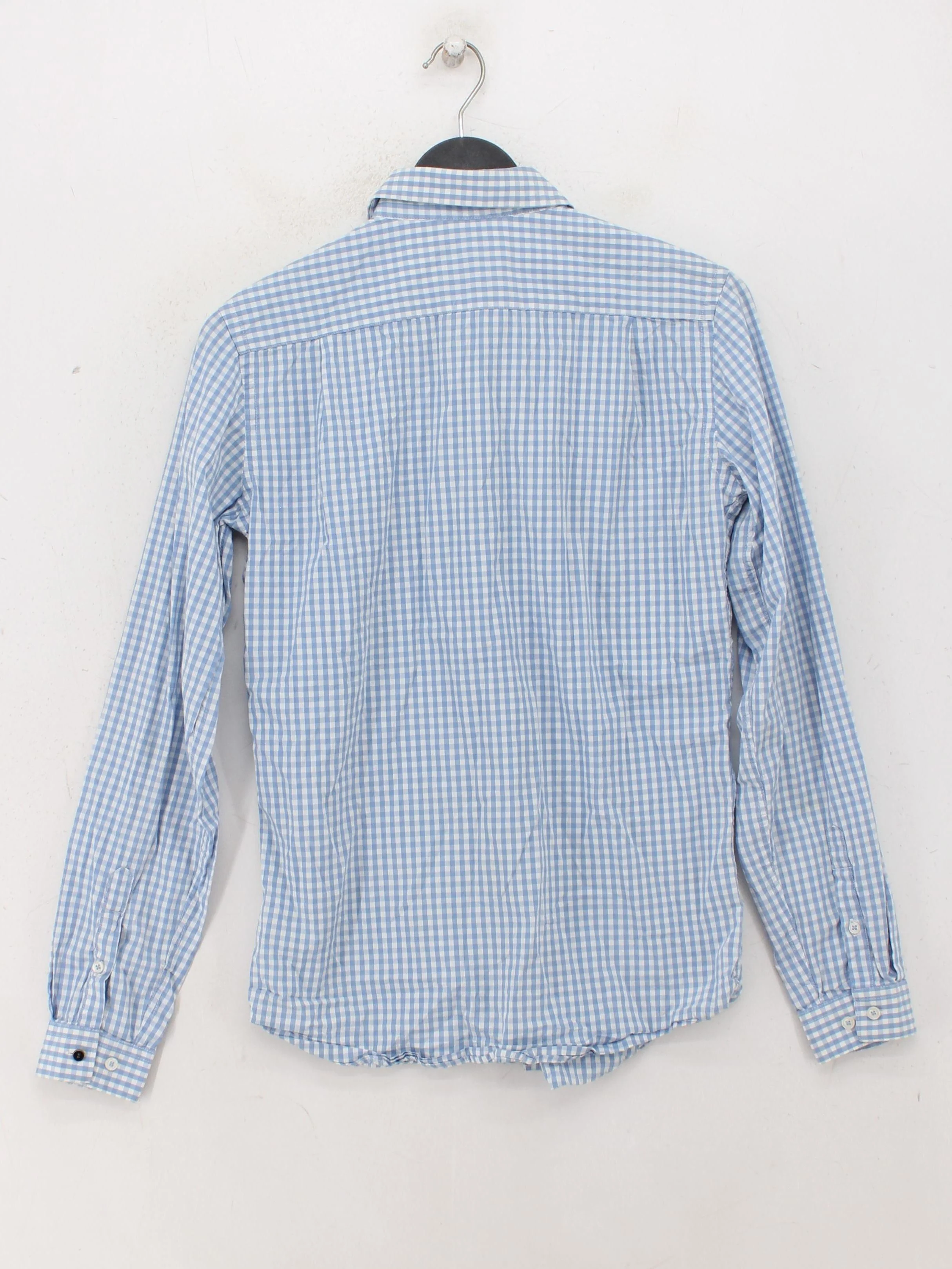Pierre Cardin Men's Shirt S Blue Checkered 100% Cotton Basic - Image 2