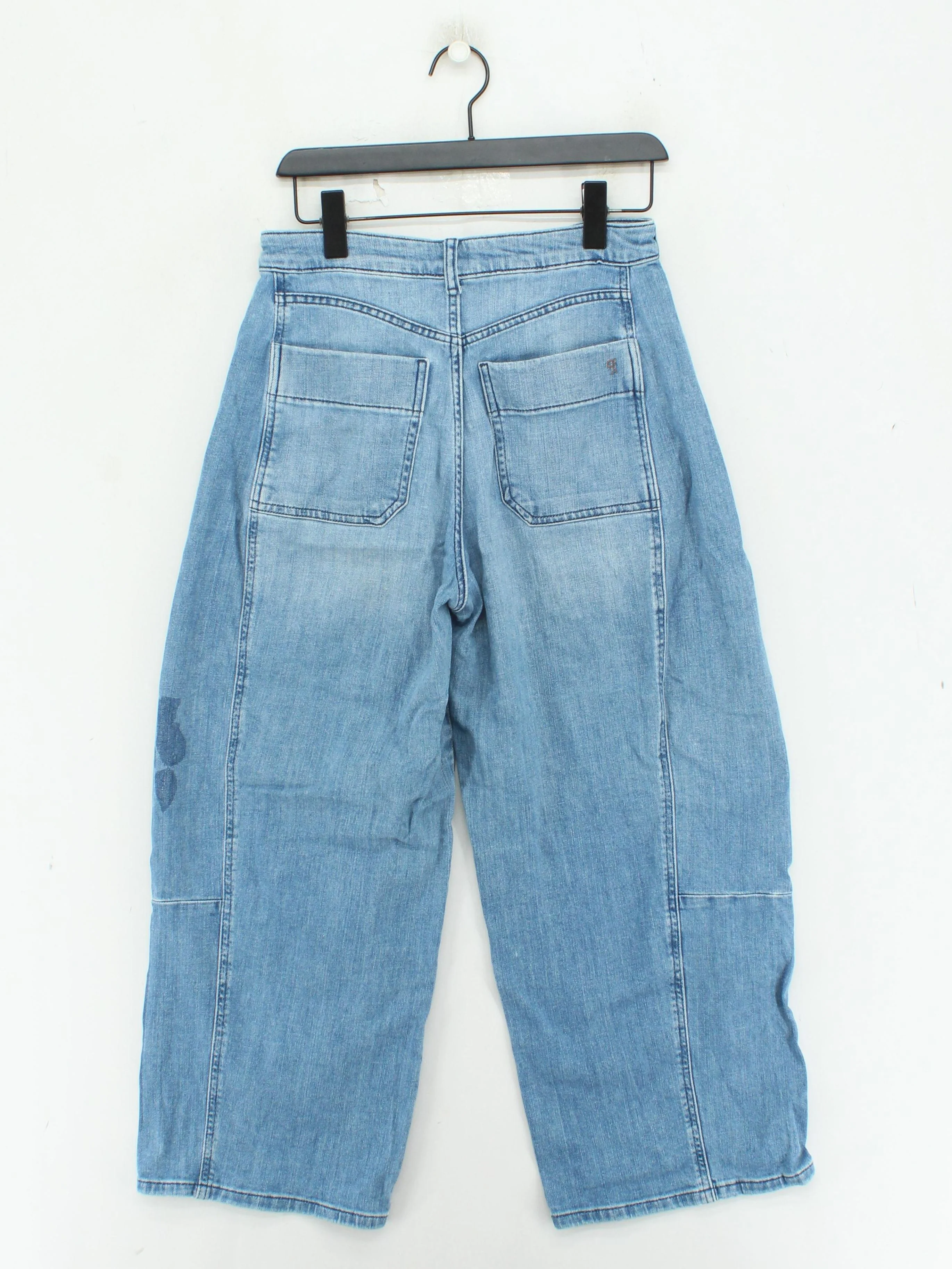 Pilcro Women's Jeans W 26 in Blue Floral Cotton with Elastane Cropped - Image 2