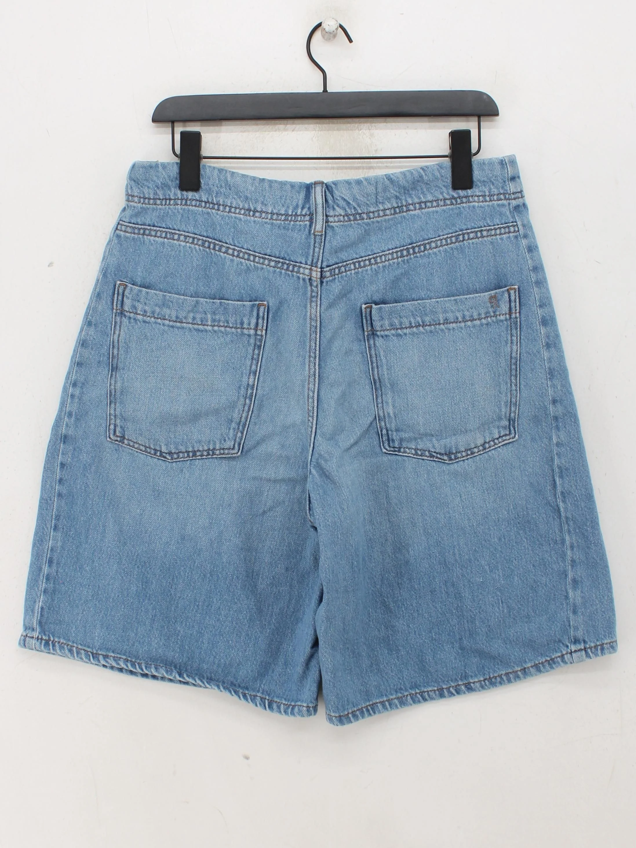 Pilcro Women's Shorts W 32 in Blue Cotton with Lyocell Modal Mom - Image 2
