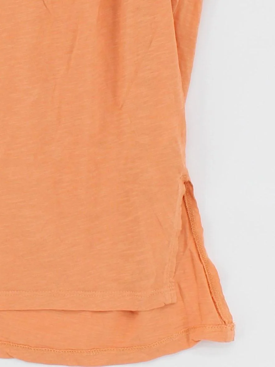 Pilcro Women's T-Shirt S Orange 100% Cotton Short Sleeve V-Neck Basic - Image 4
