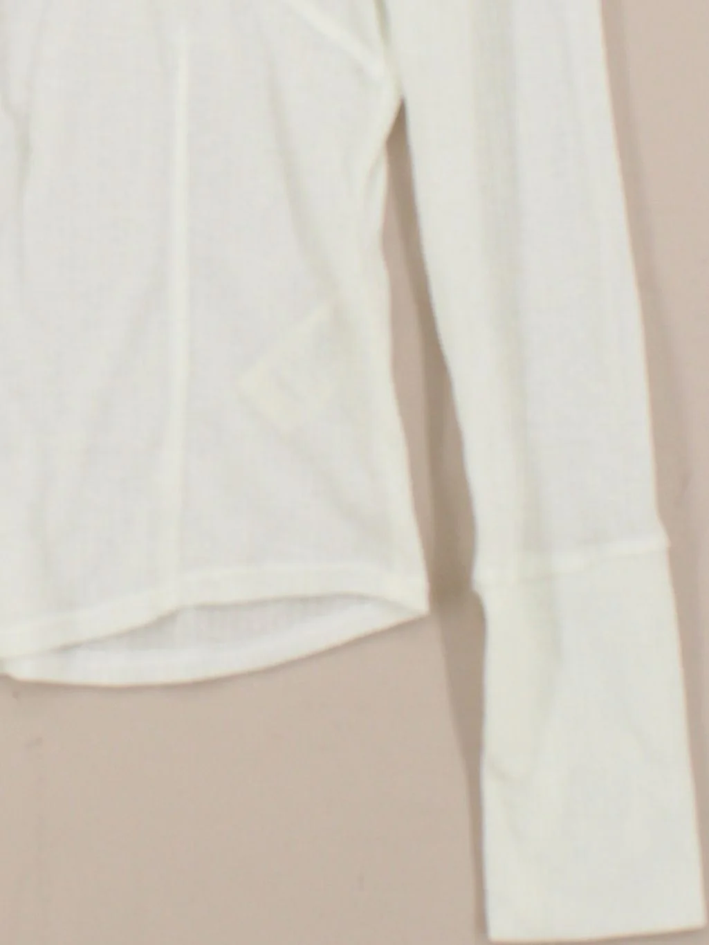 Pilcro Women's Top L White Polyester with Viscose Long Sleeve Round Neck Basic - Image 4