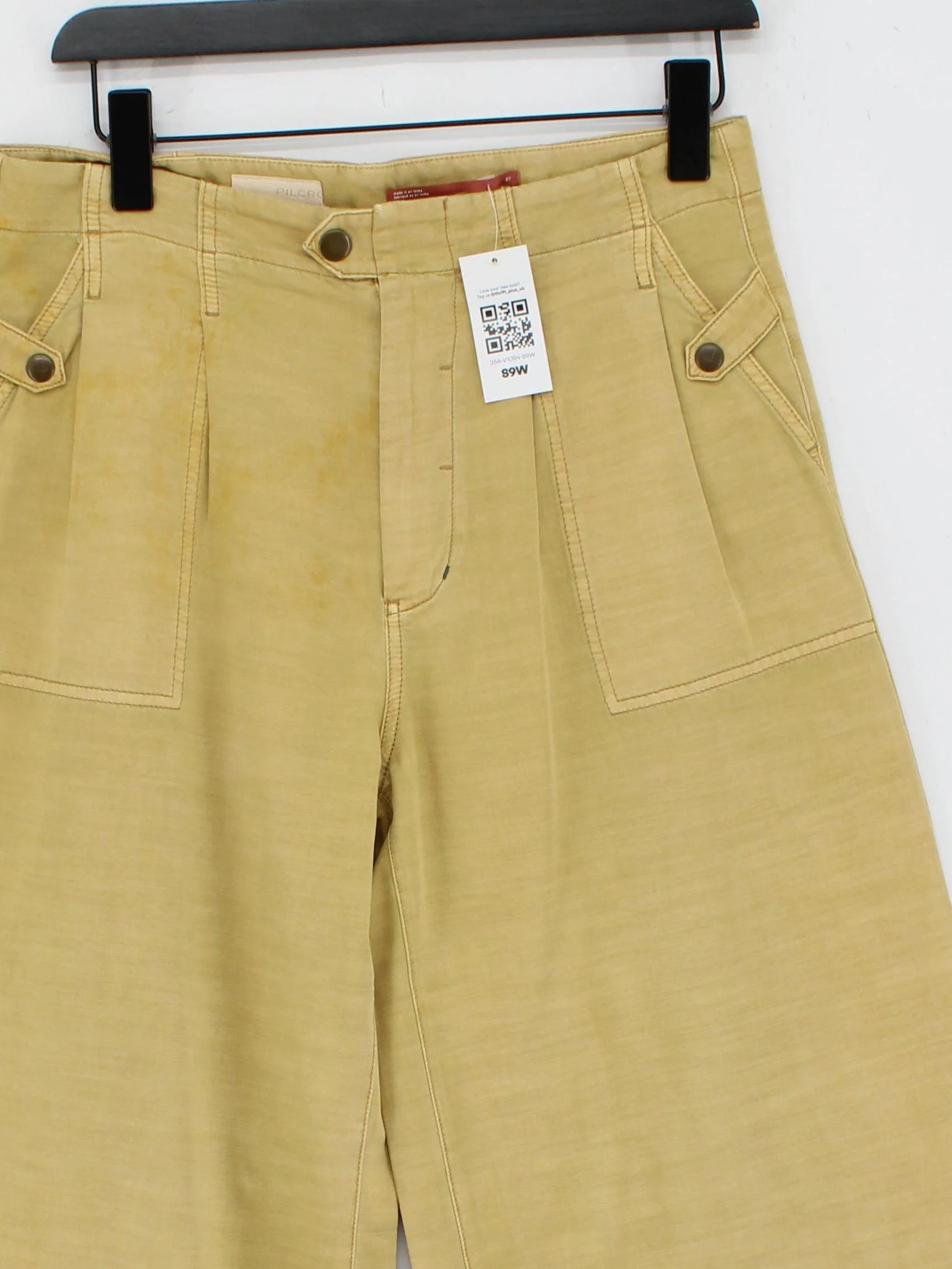 Pilcro Women's Trousers W 27 in Tan Cotton with Viscose, Lyocell Modal Chino - Image 3