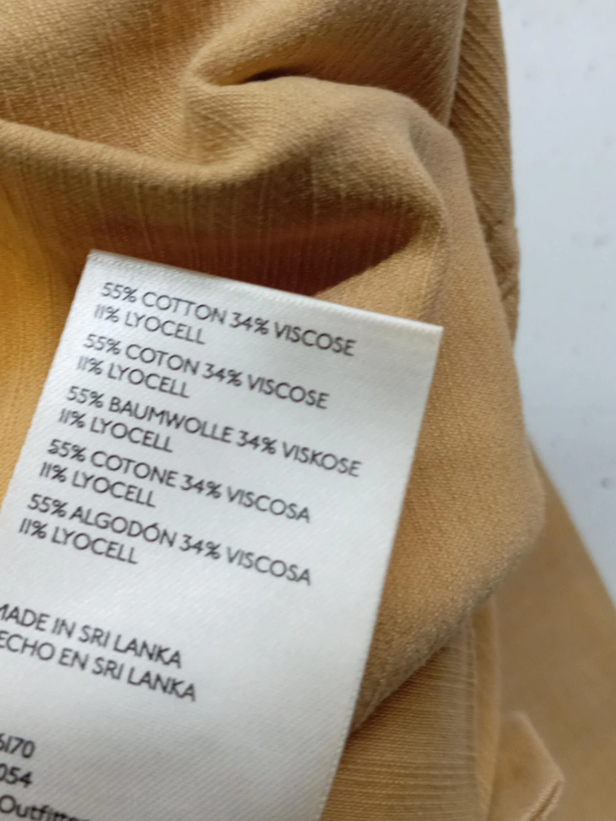 Pilcro Women's Trousers W 27 in Tan Cotton with Viscose, Lyocell Modal Chino - Image 7