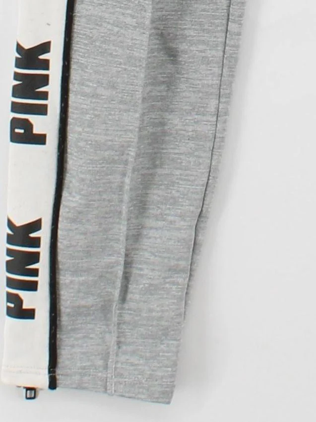 PINK Women's Sports Bottoms S Grey Polyester with Elastane Sweatpants - Image 4