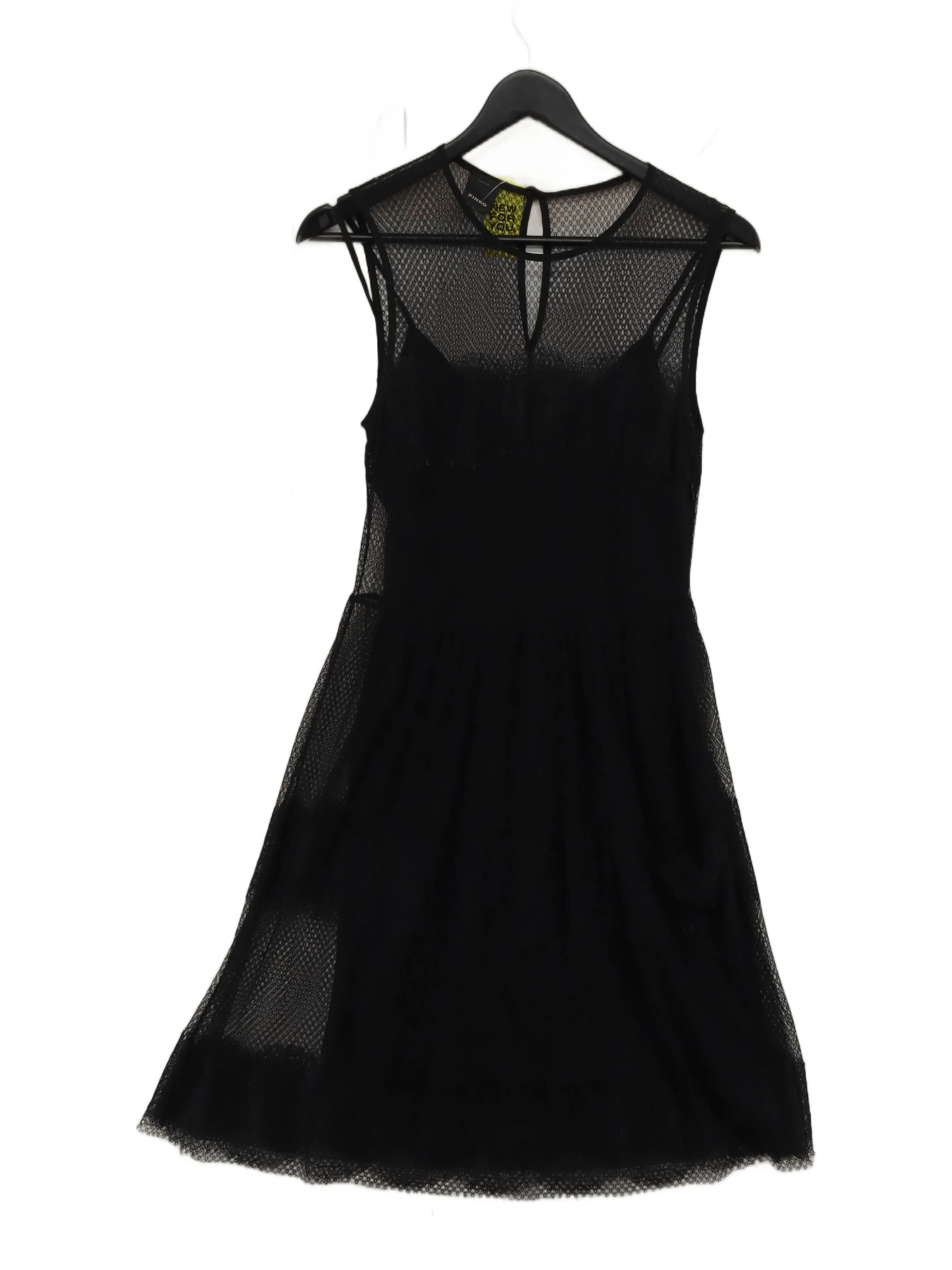 Pinko A-Line Midi Dress UK10 in Black