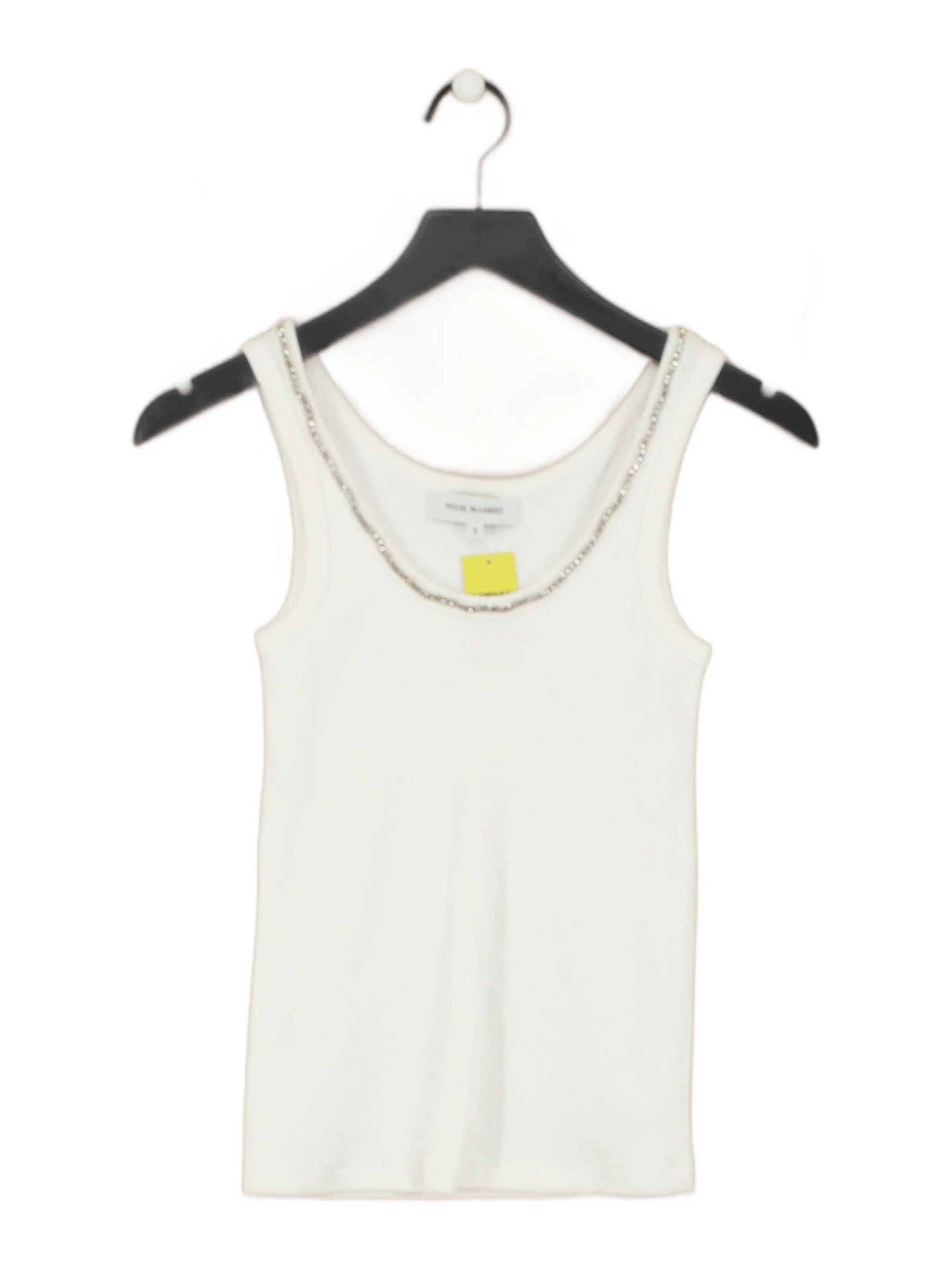 Pixie Market Women's T-Shirt S White Cotton with Elastane Basic
