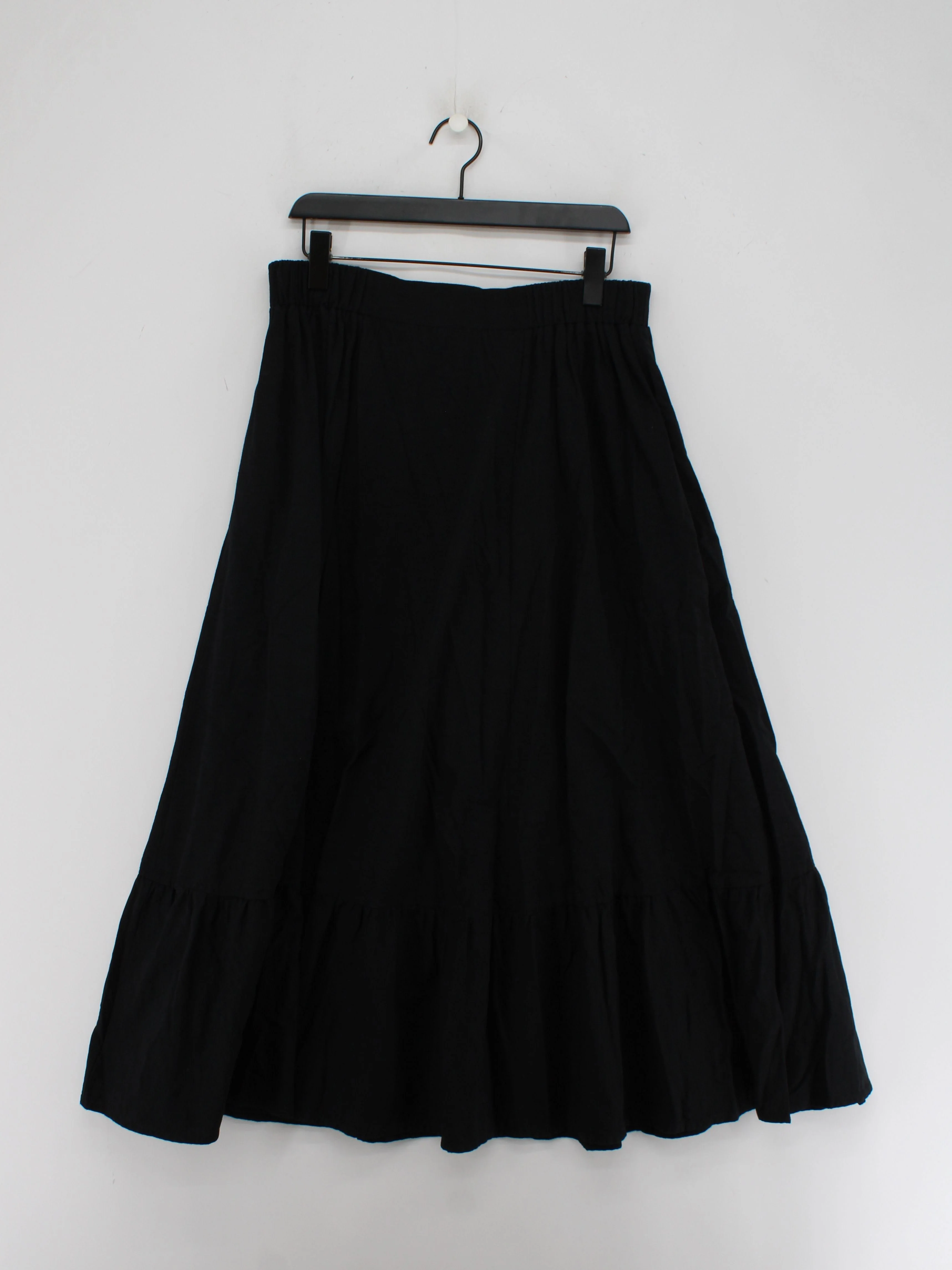 PLUMO STUDIO Women's Maxi Skirt UK 18 Black 100% Cotton Long Maxi - Image 2