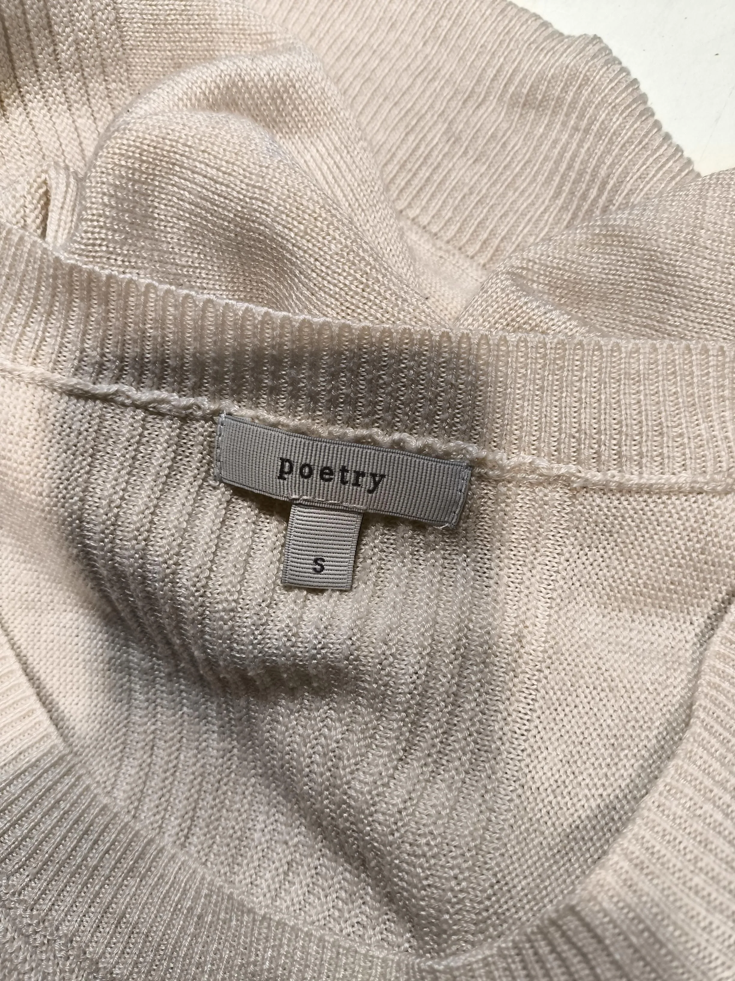 Poetry Women's Jumper S Cream Polyester with Acrylic, Nylon, Wool Pullover - Image 6
